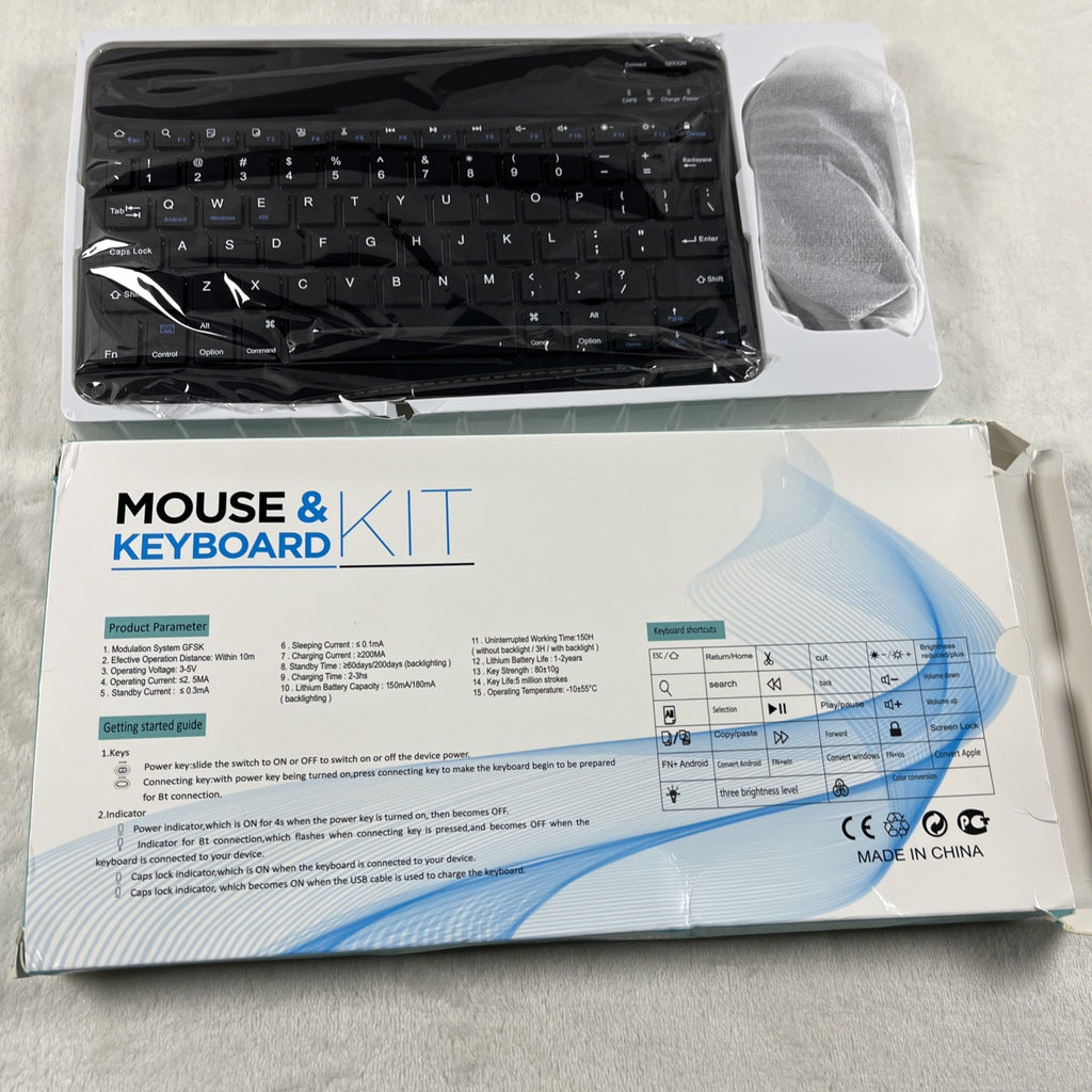 	Bluetooth Keyboard and Mouse Combo for iPad - Rechargeable Wireless Keyboard	