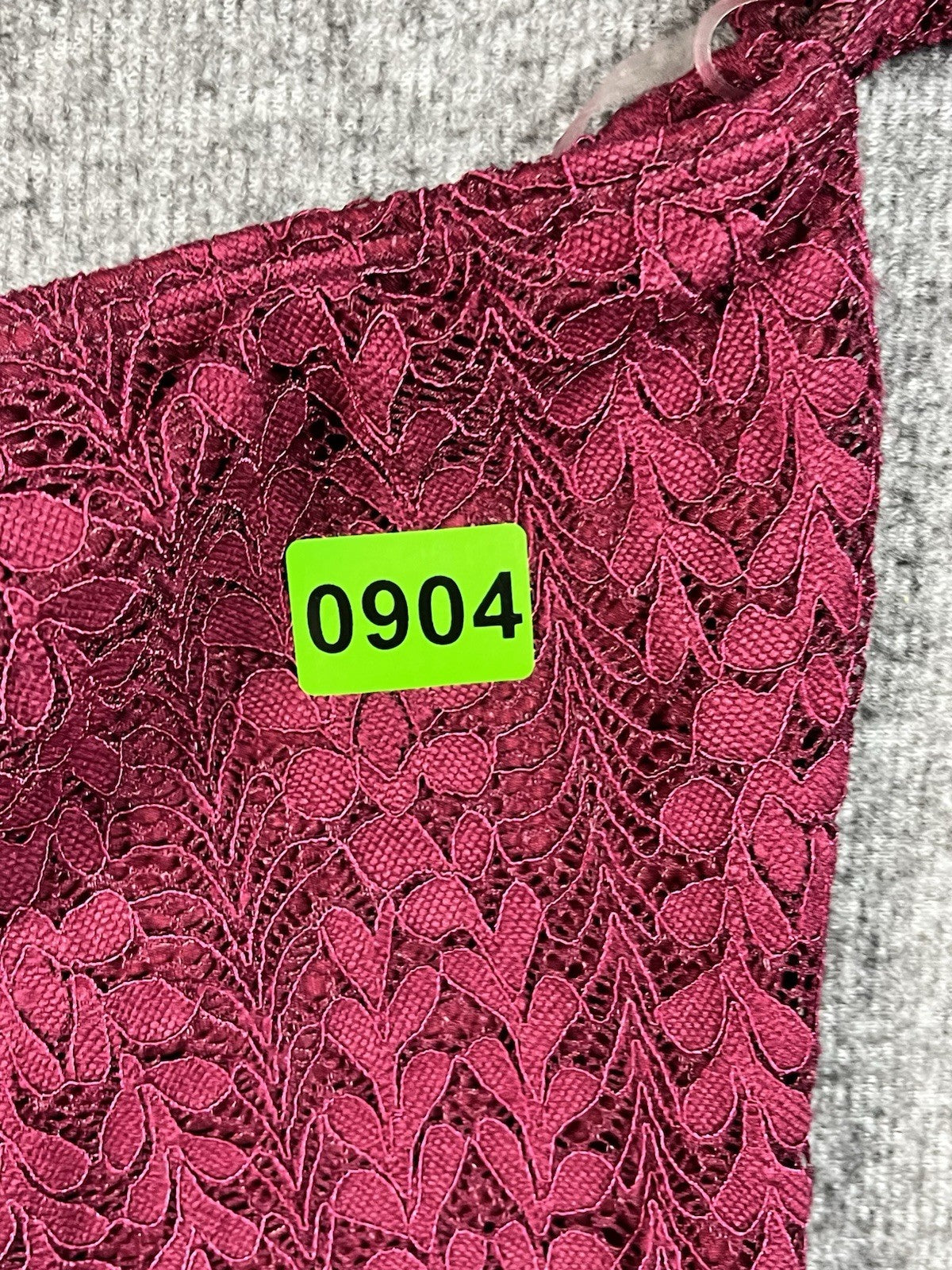 Fashion Nova long-sleeve, off-the-shoulder, magenta lace mini dress Medium 