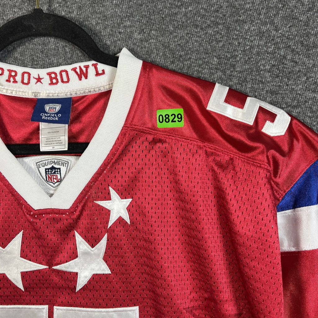 Reebok Terrell Suggs Pro-Bowl Jersey Red Size 56 Authentic Stitched