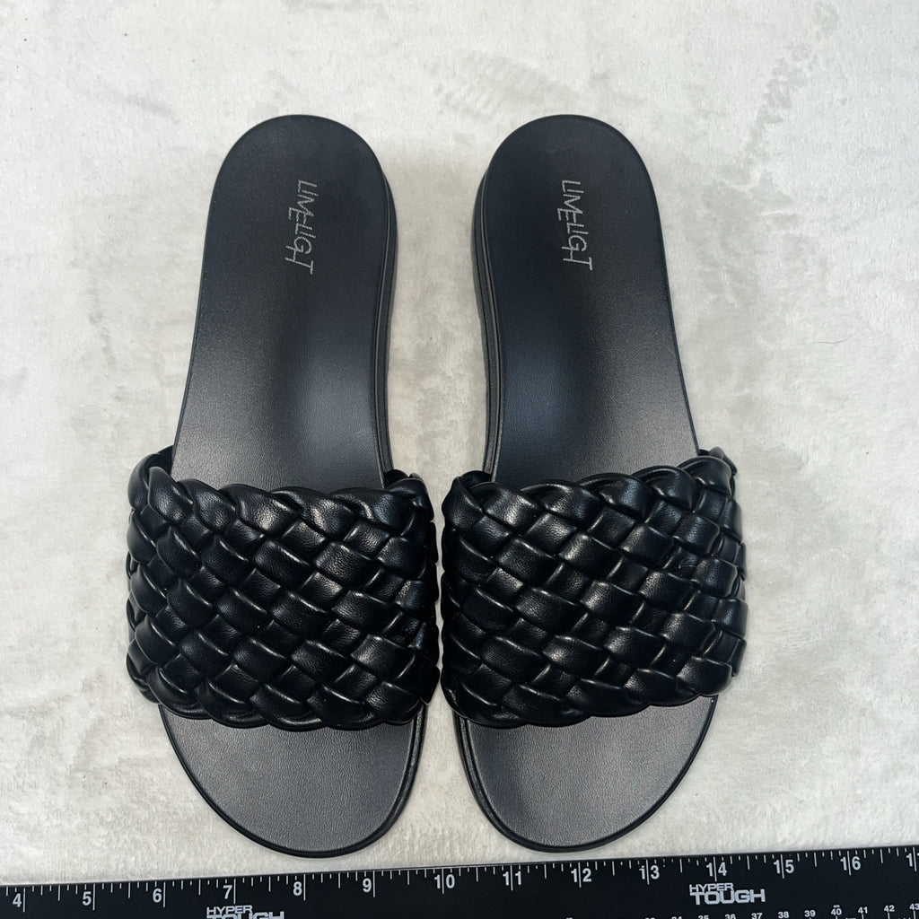 Limelight woven pool slides Women’s Black Size 9 