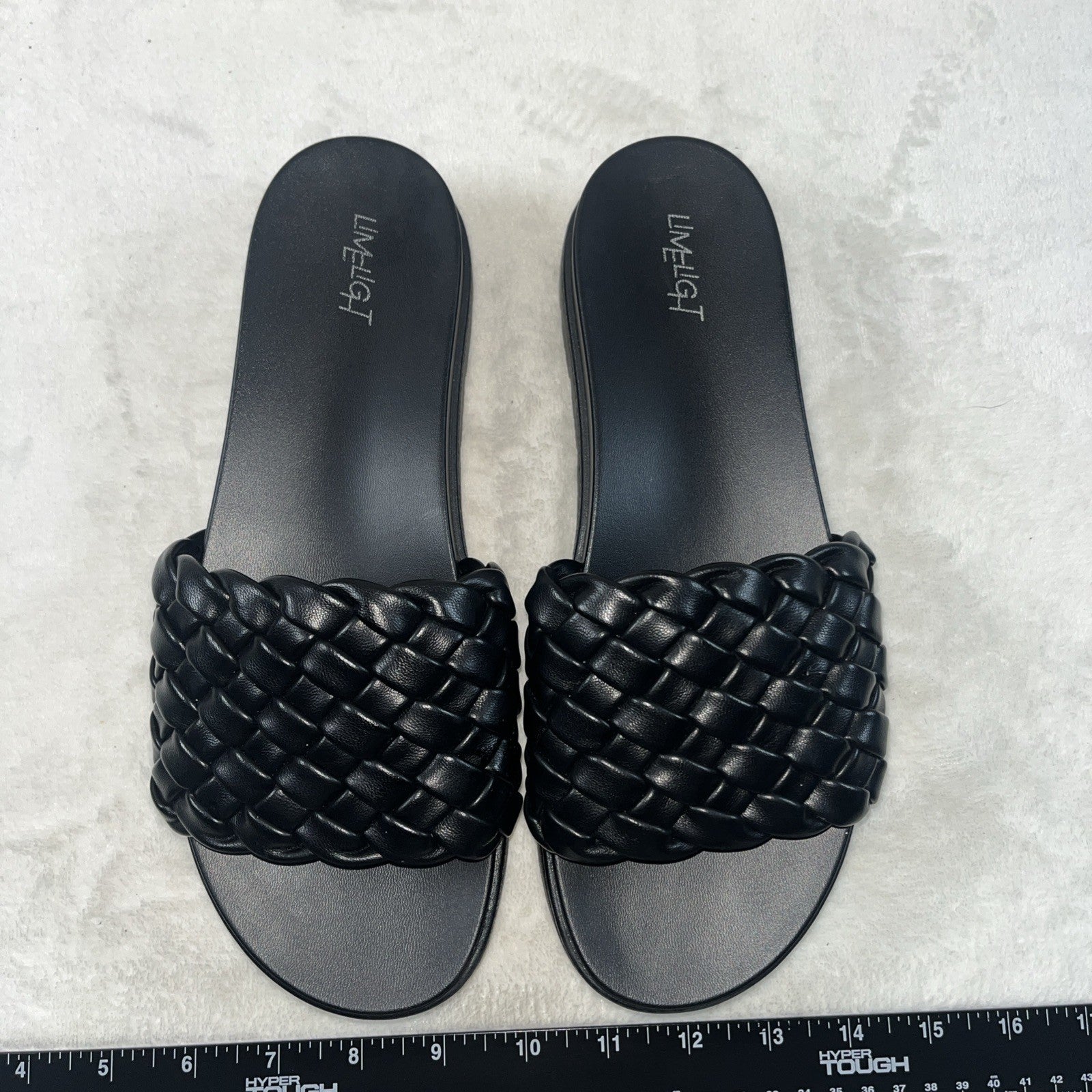 Limelight woven pool slides Women’s Black Size 9 
