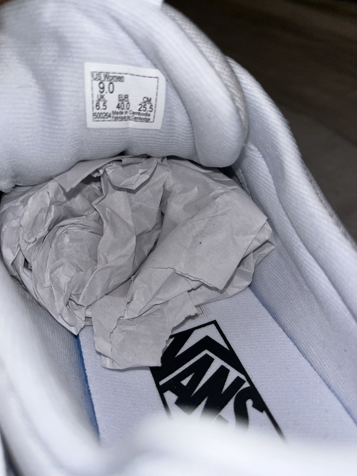 Size 9 - VANS Ward Ivory