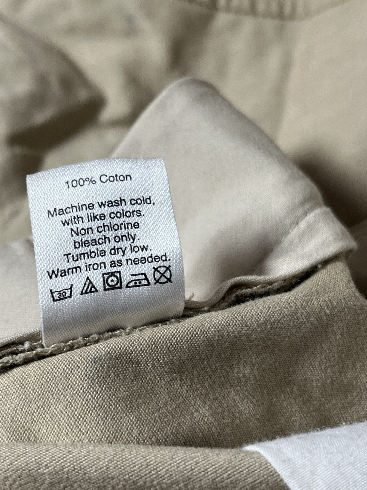 J.Crew men's chino pants Driggs 33/30 Tan Button Zip pull On 
