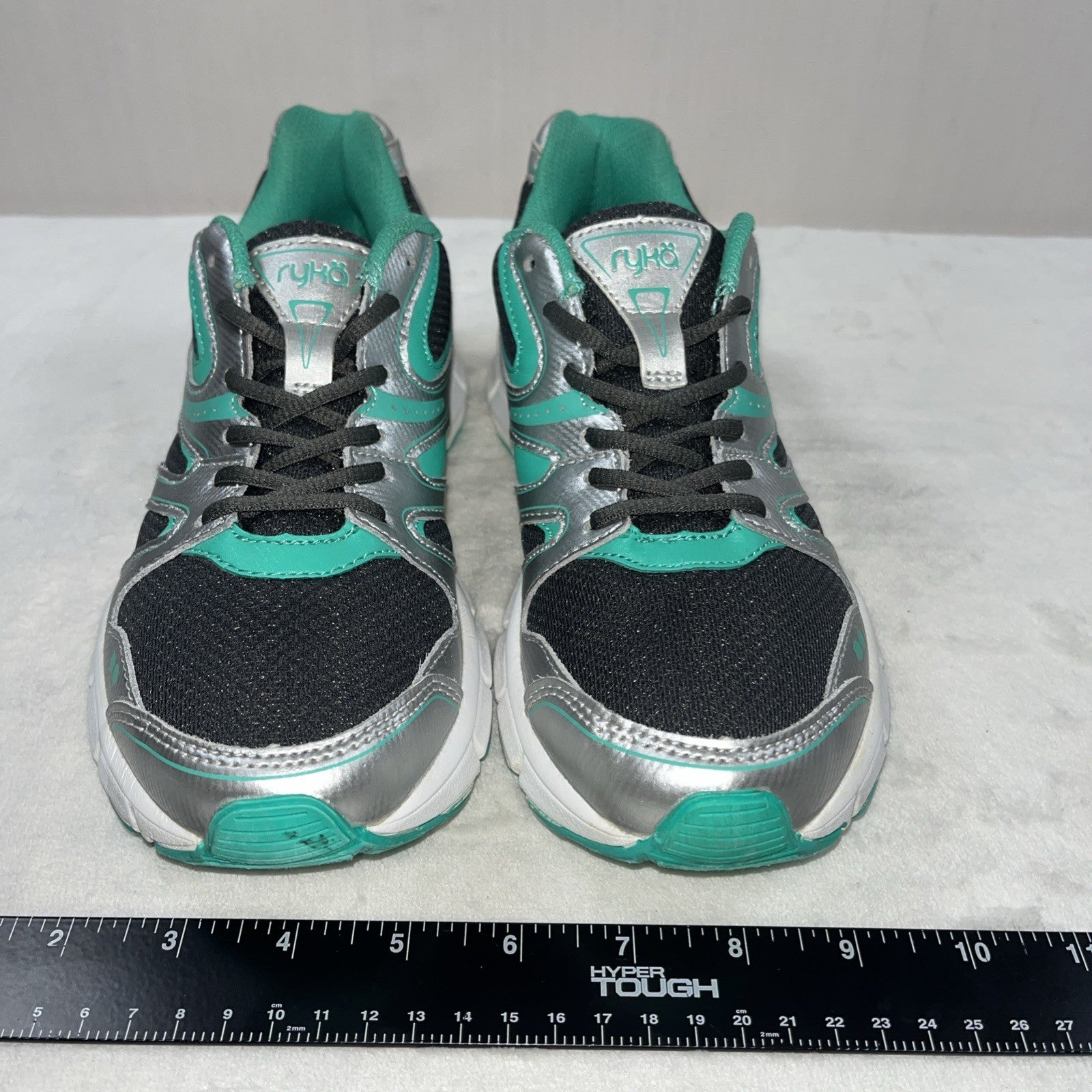 Ryka Women’s Resolute Smt Running Shoes green Silver White Memory Foam Size 8