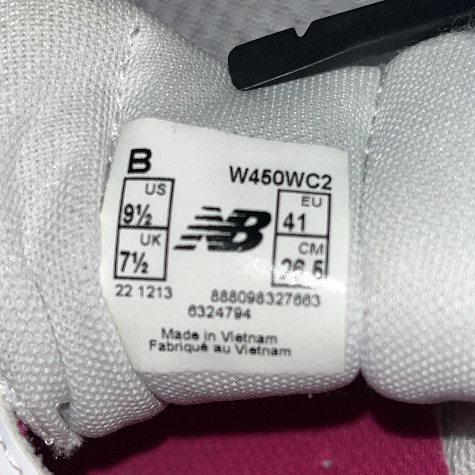 New Balance 450v2 Womens Running Shoes White Pink Size 9 1/2 