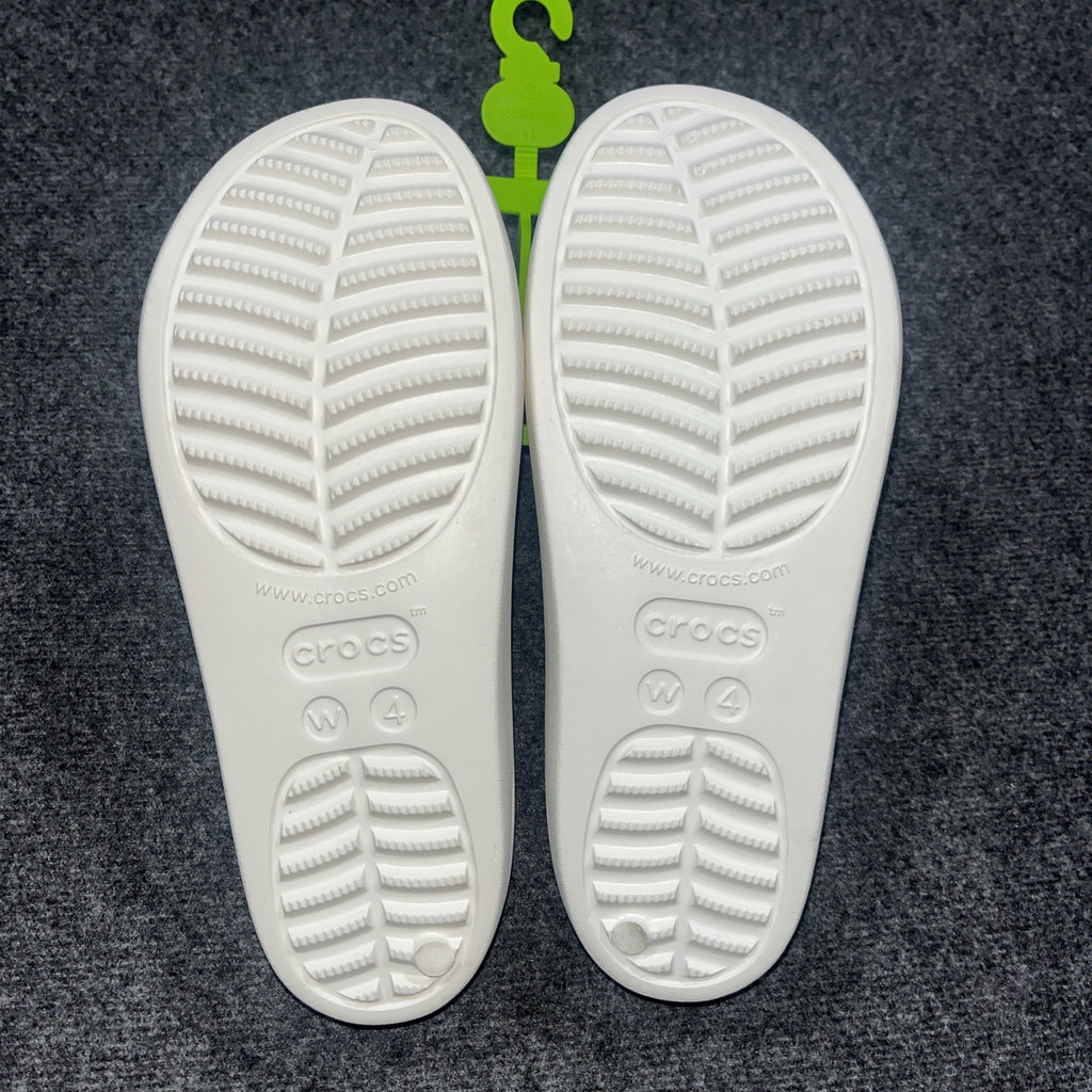 Crocs Unisex Baya White Slide Sandals Shoes Womens Size 4