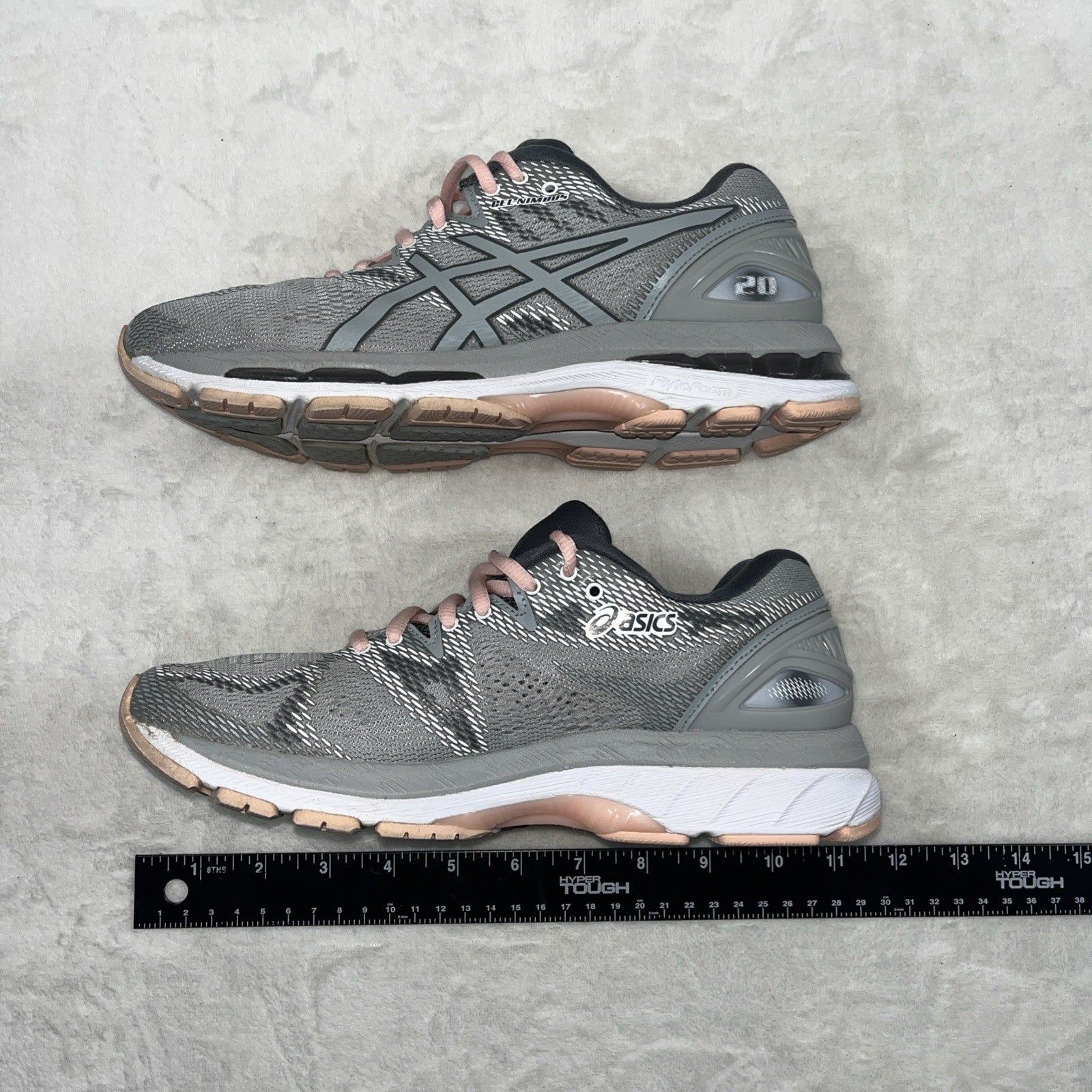 Size 8 - ASICS Gel Nimbus 20 Mid Grey Pink W