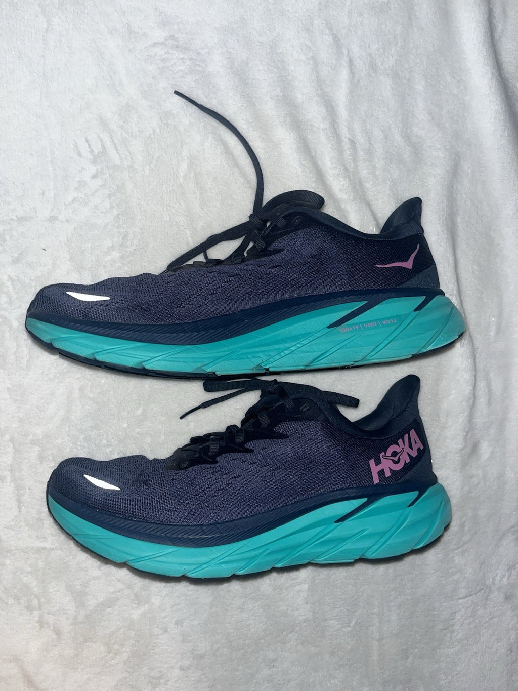 Size 9.5 - Hoka One One Clifton 8 Outer Space Atlantis W