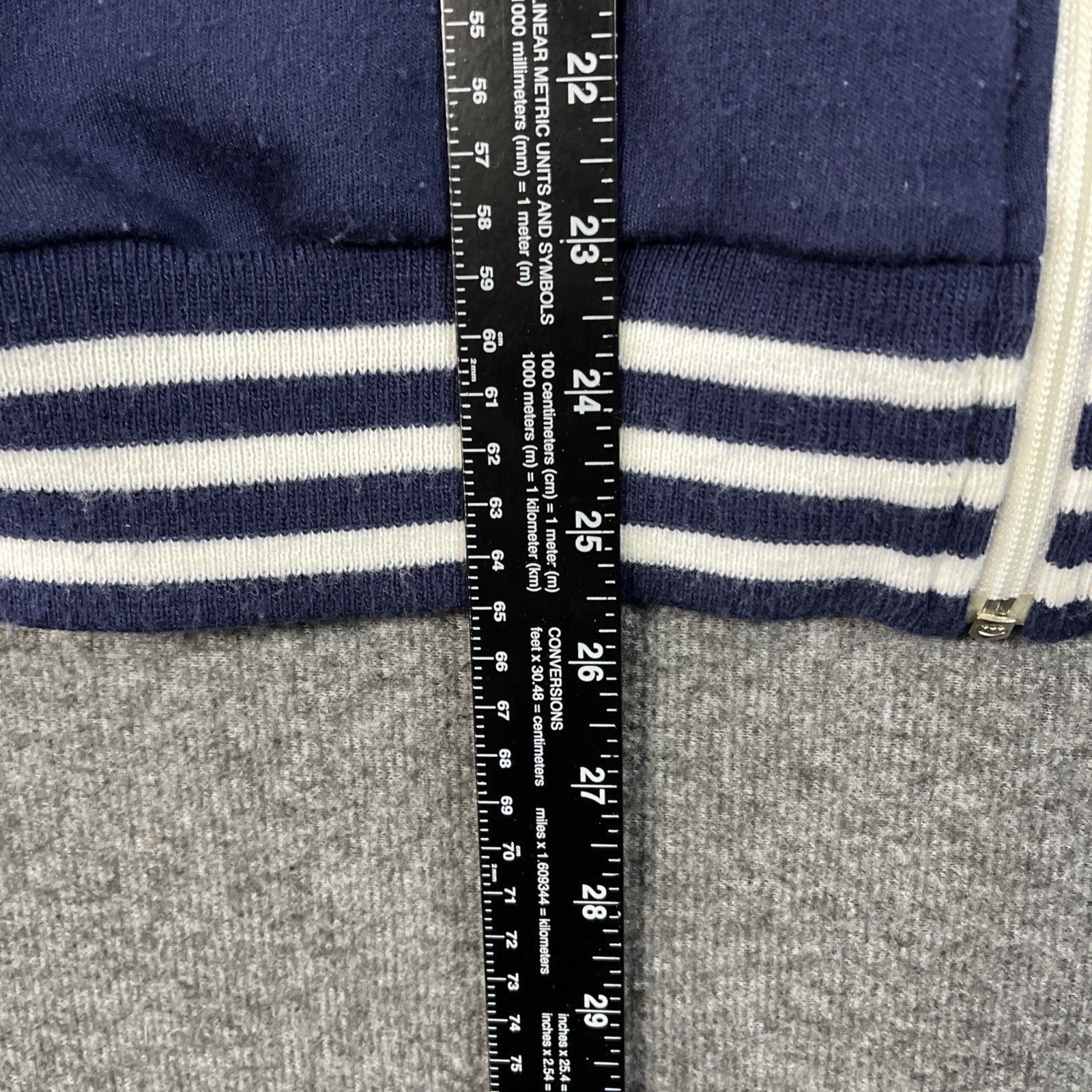 Vintage White Stag tennis sweater zip up two pockets blue medium men’s