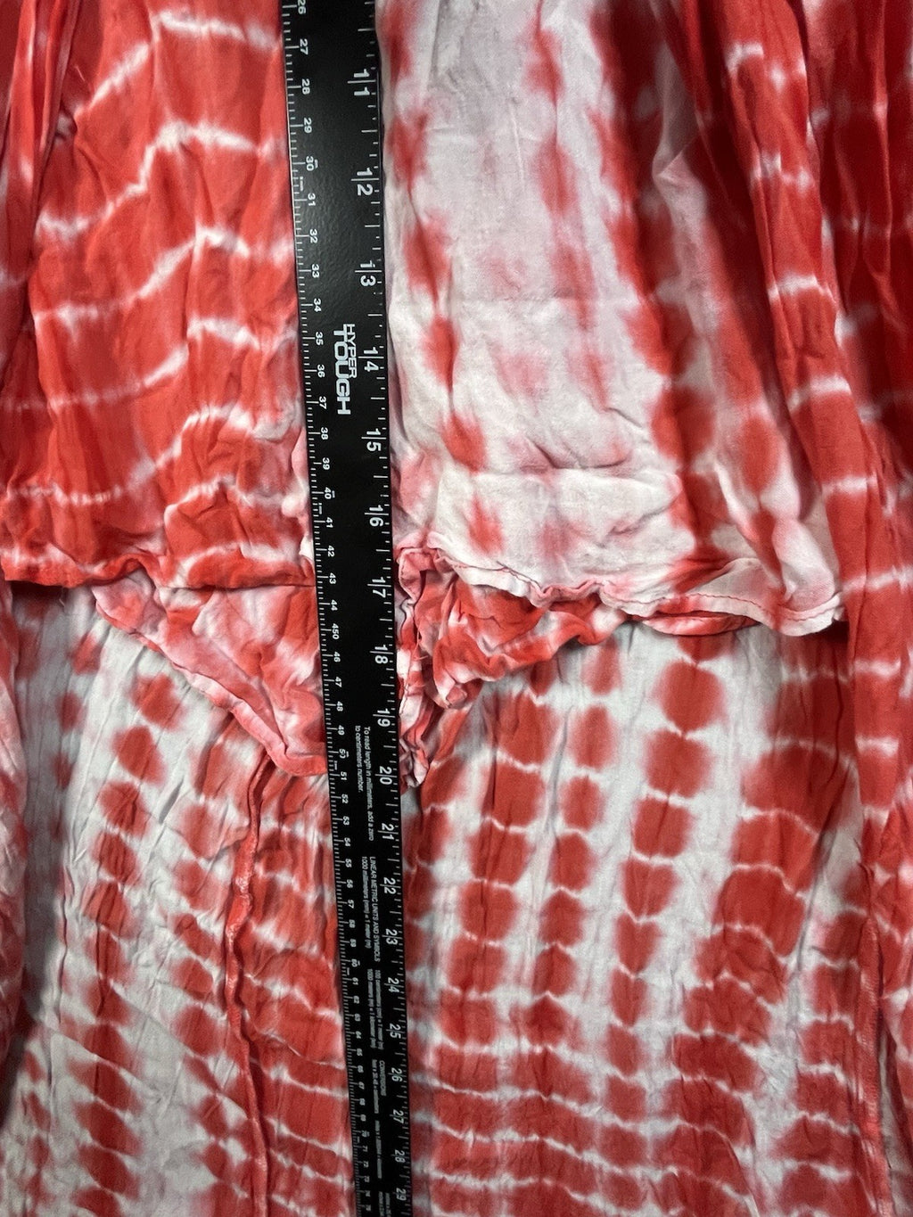 Fashion nova Studio West tie-dye lace trim maxi dress M Red White