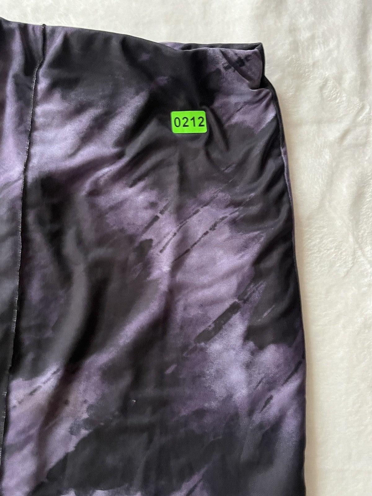 Women’s Long Skirt Slip On Elastic Waist Medium Long Purple Black 