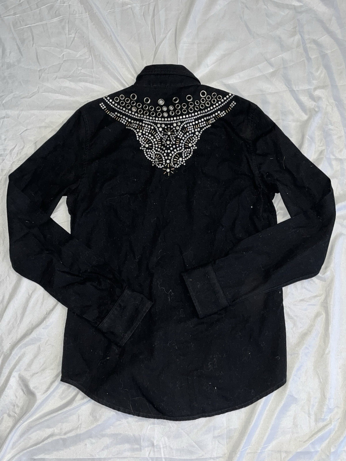 Vintage Mother Shirt Western Women’s Black Button Down Medium Long Sleeve