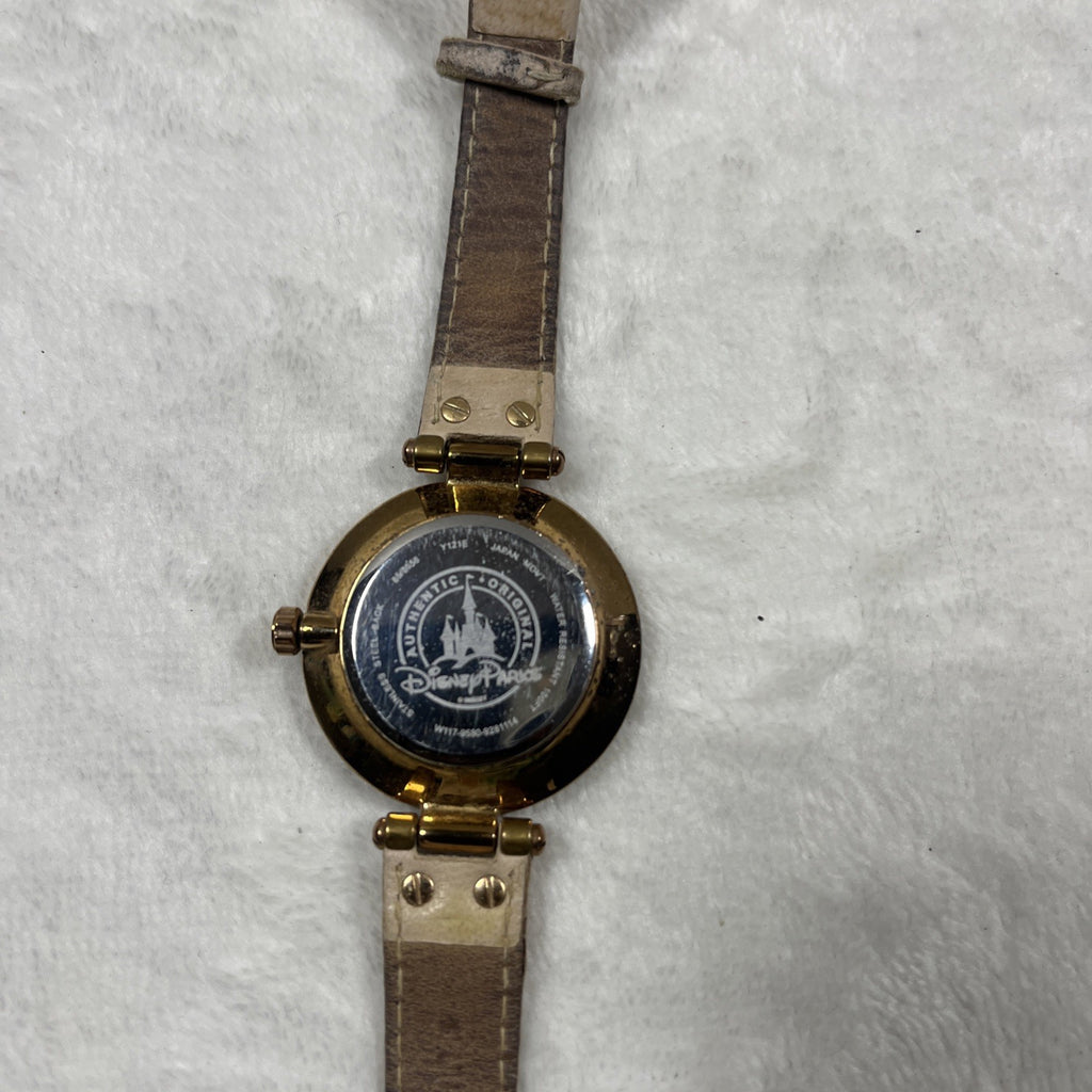 Disney Parks Minnie Mouse Leather Watch Stainless Steel Untested Women’s 