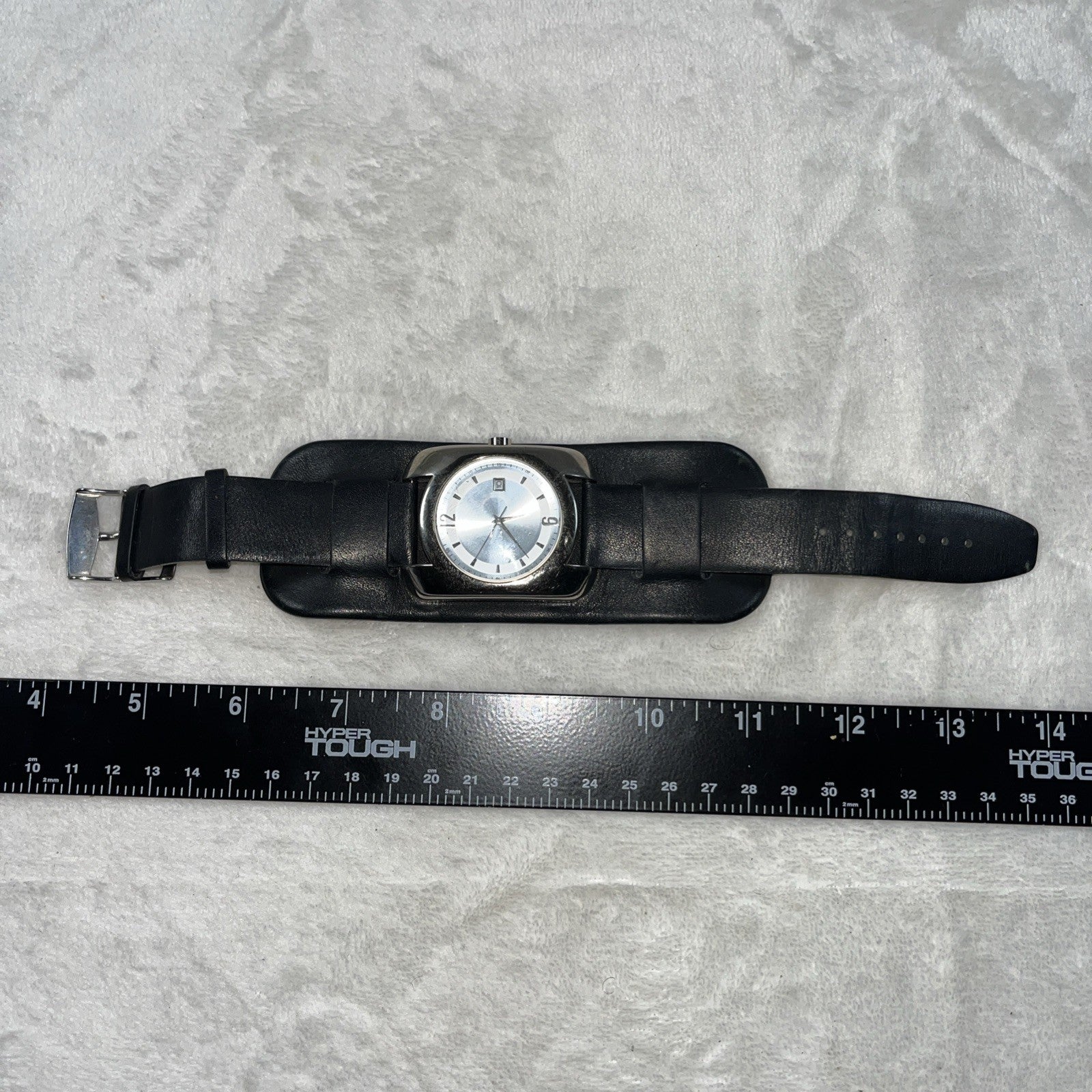 Wilson’s leather vintage black/silver genuine leather adjustable watch