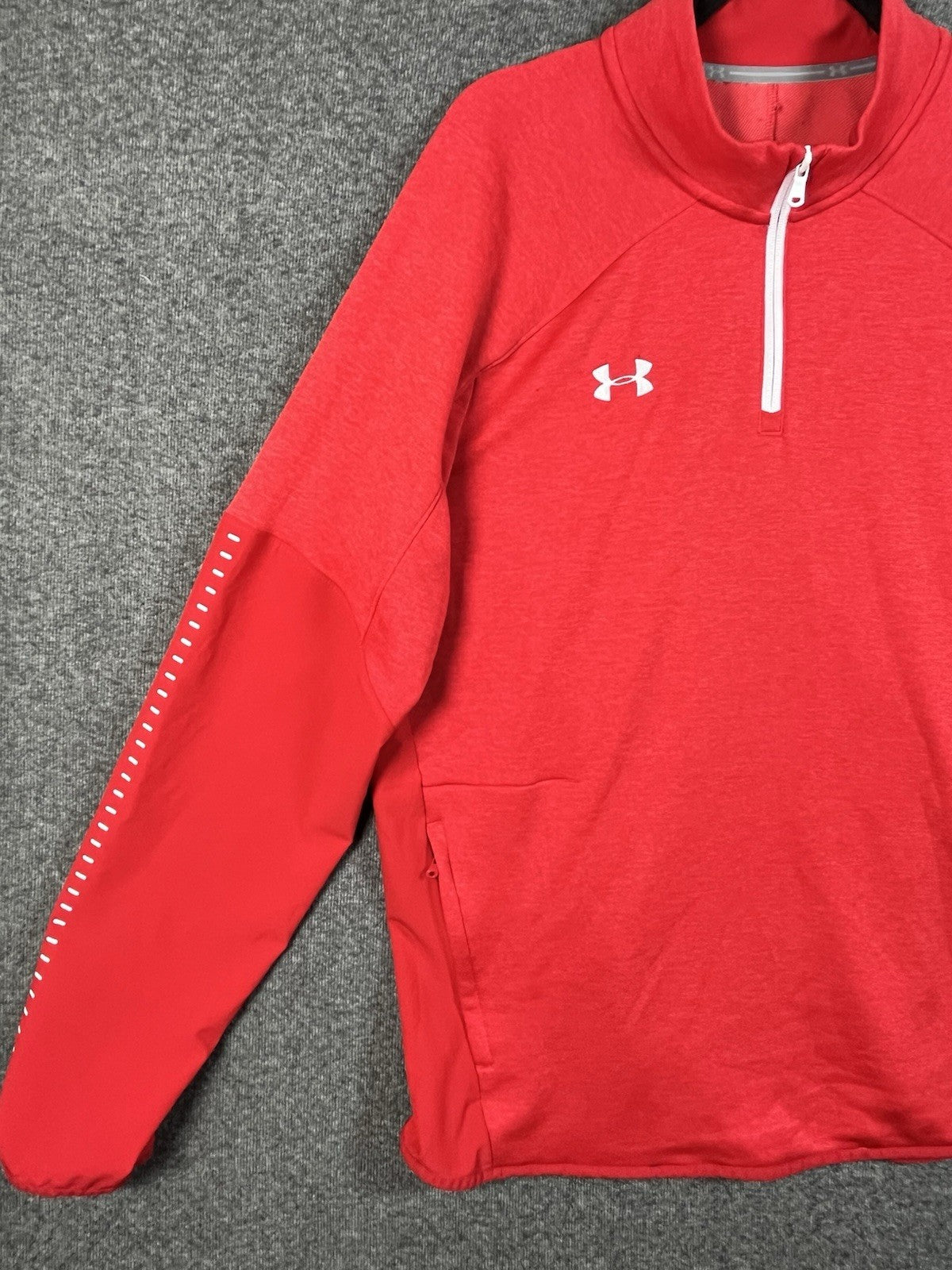 Under Armour Men's Qualifier Hybrid 1/4 Zip Long Sleeve in red XL Cold gear 