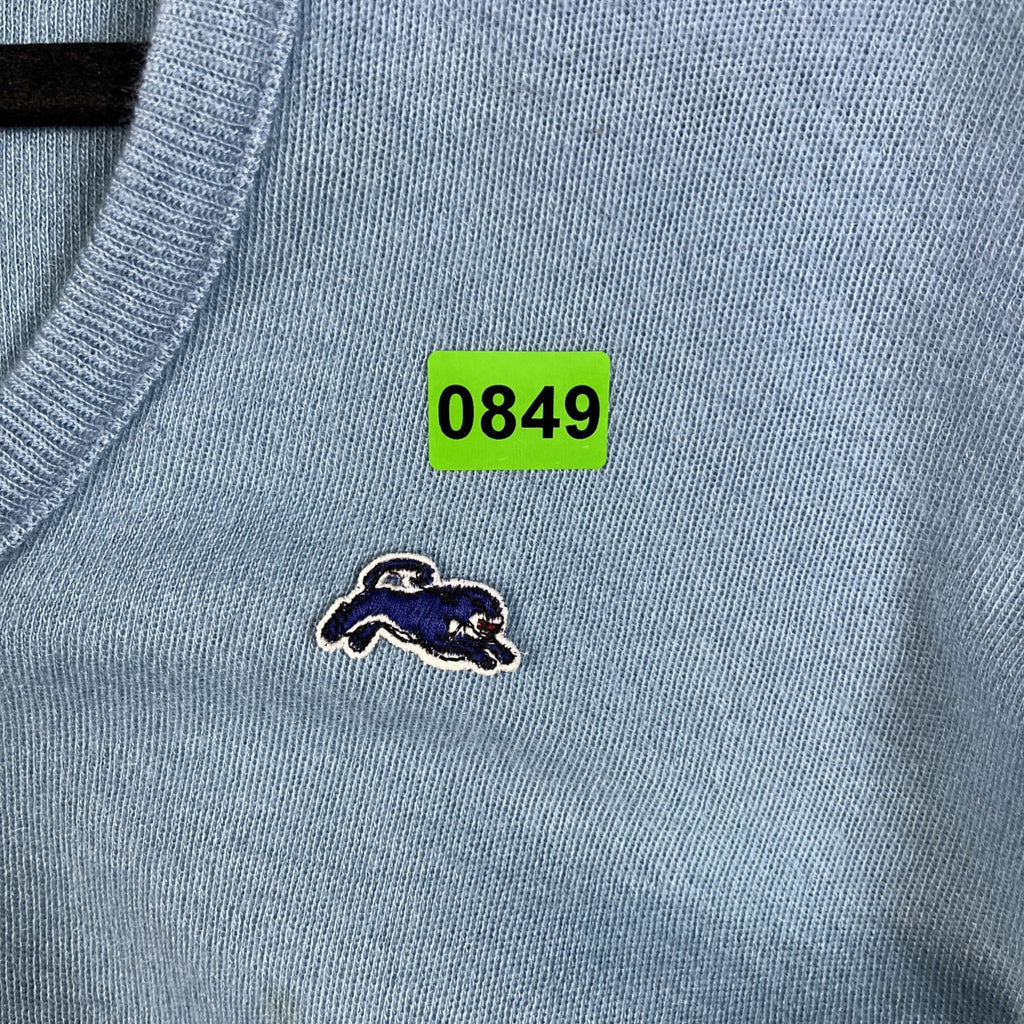 Vintage Garan Sweater Mens Large Blue 90s V Neck Long Sleeve 