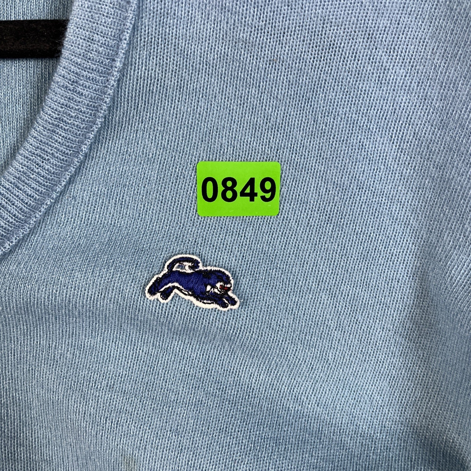 Vintage Garan Sweater Mens Large Blue 90s V Neck Long Sleeve 