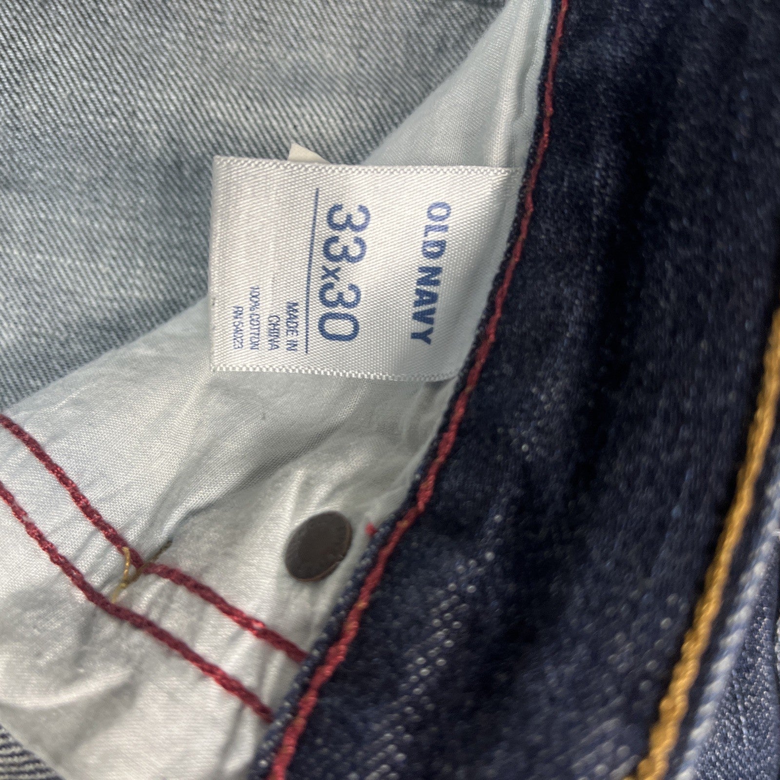 Old Navy boot cut blue denim jeans authentic original button fly men’s 33×30
