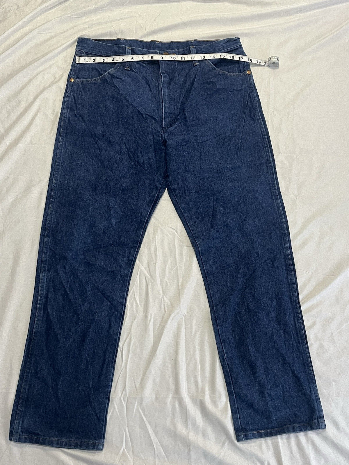  Wrangler Jeans Men 36x34 Dark Blue Denim 
