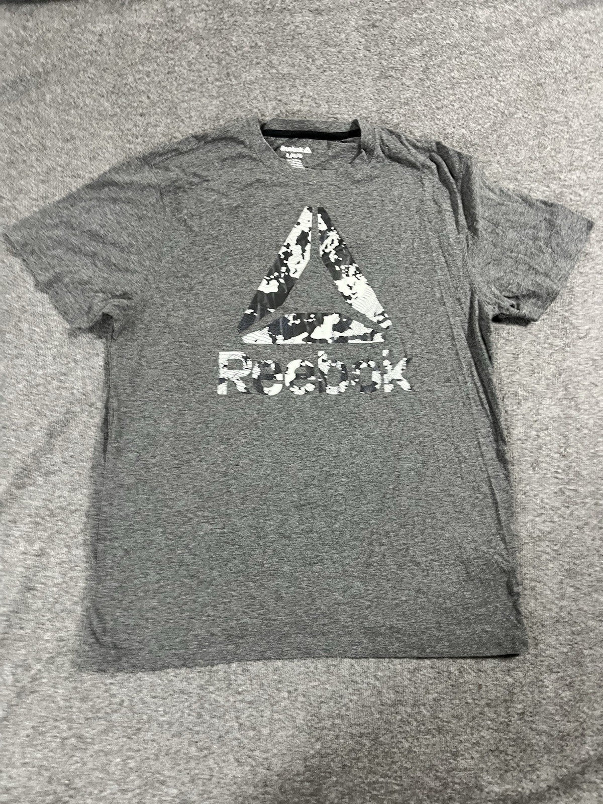 Reebok Men's Short Sleeve T-Shirt Gray Size Large