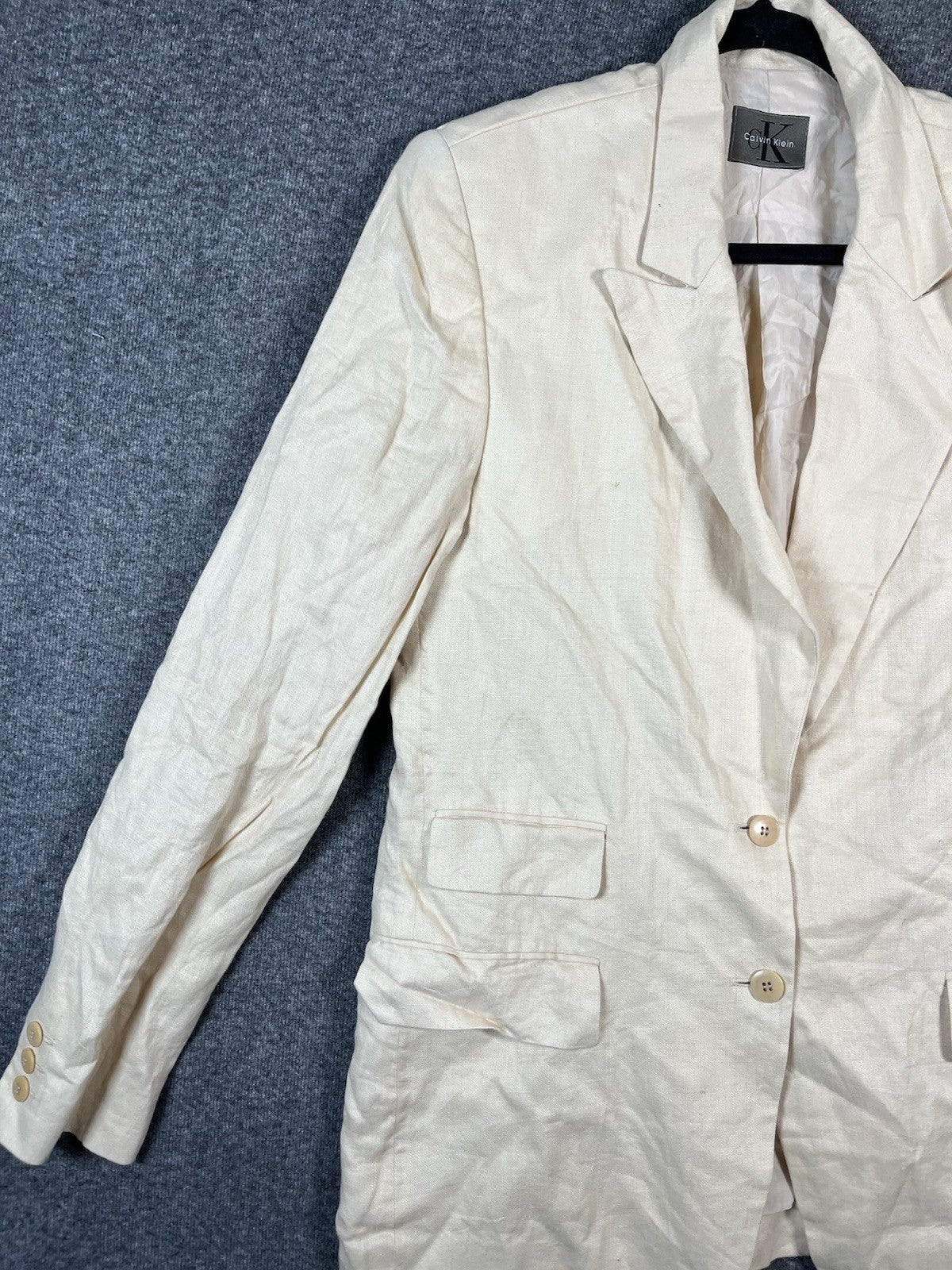 Calvin Klein Men’s Blazer Cream Size 15 2 Buttons 