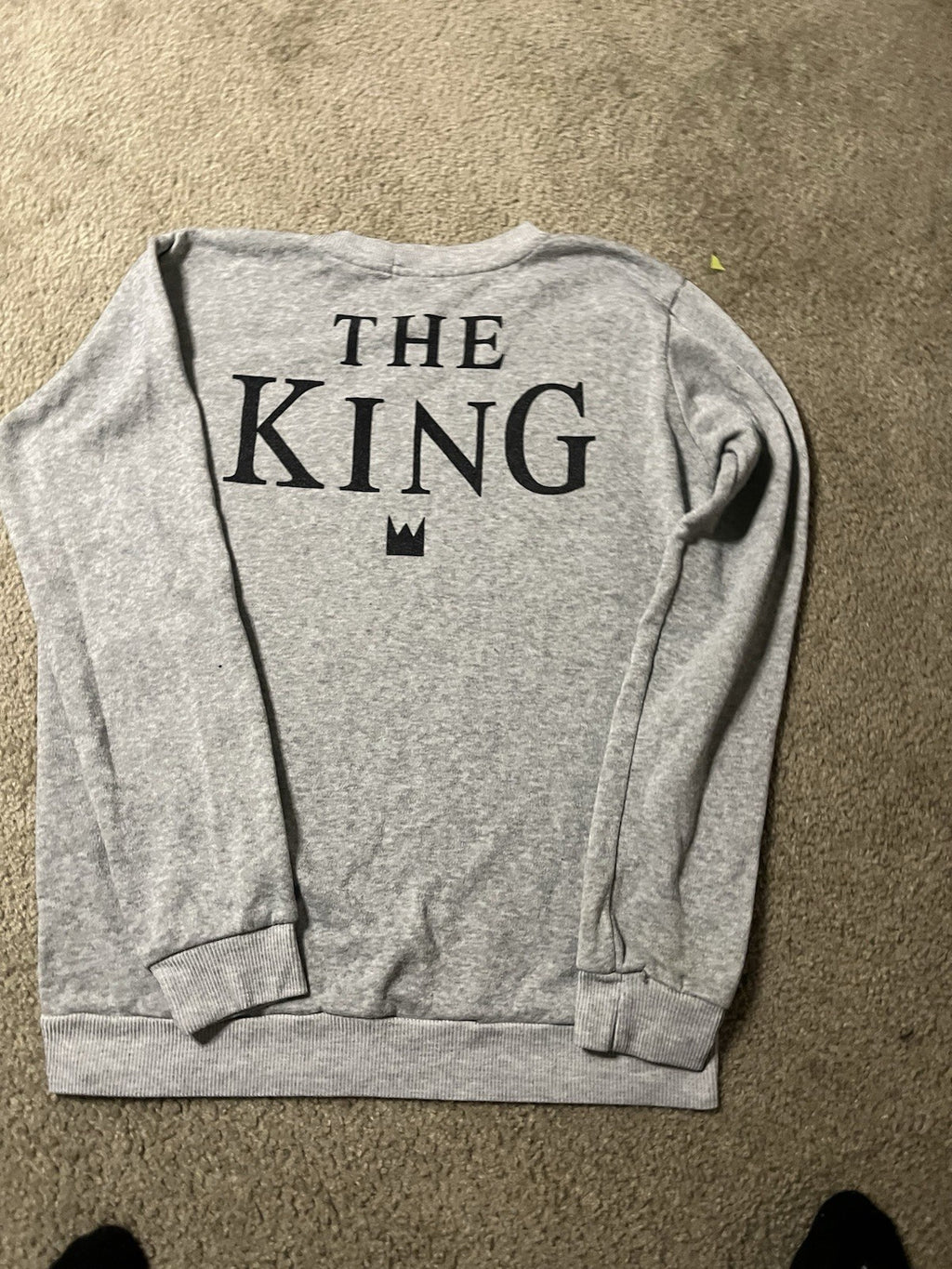 The King Sweat Shirt Gray XL Unisex