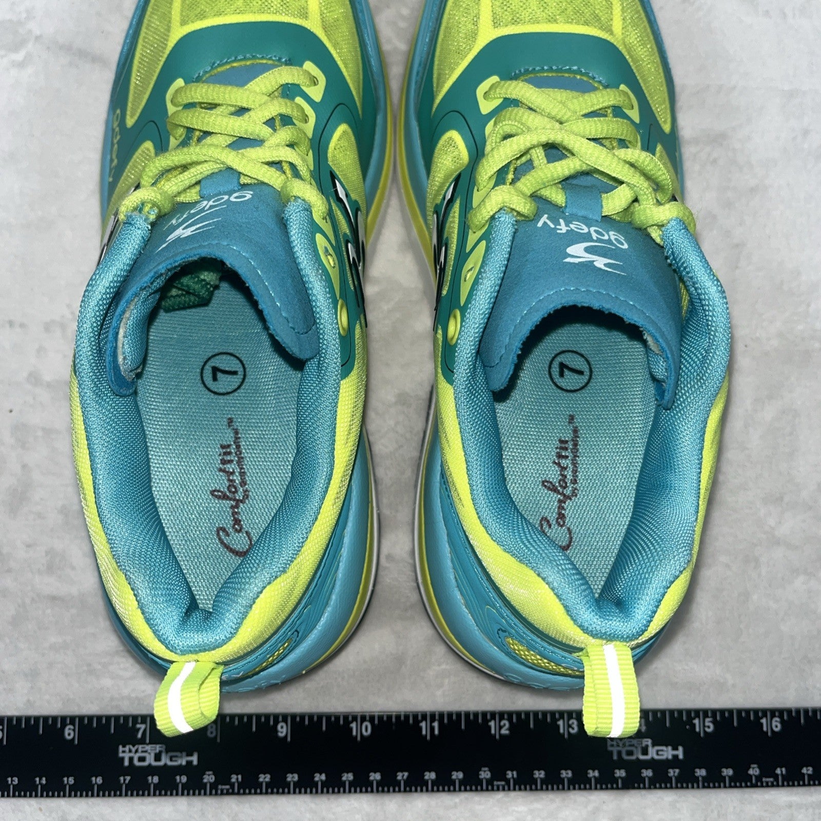 Gdefy ION Womens Gravity Defying Comfort Shoes Green And Blue Wallking Size 7 
