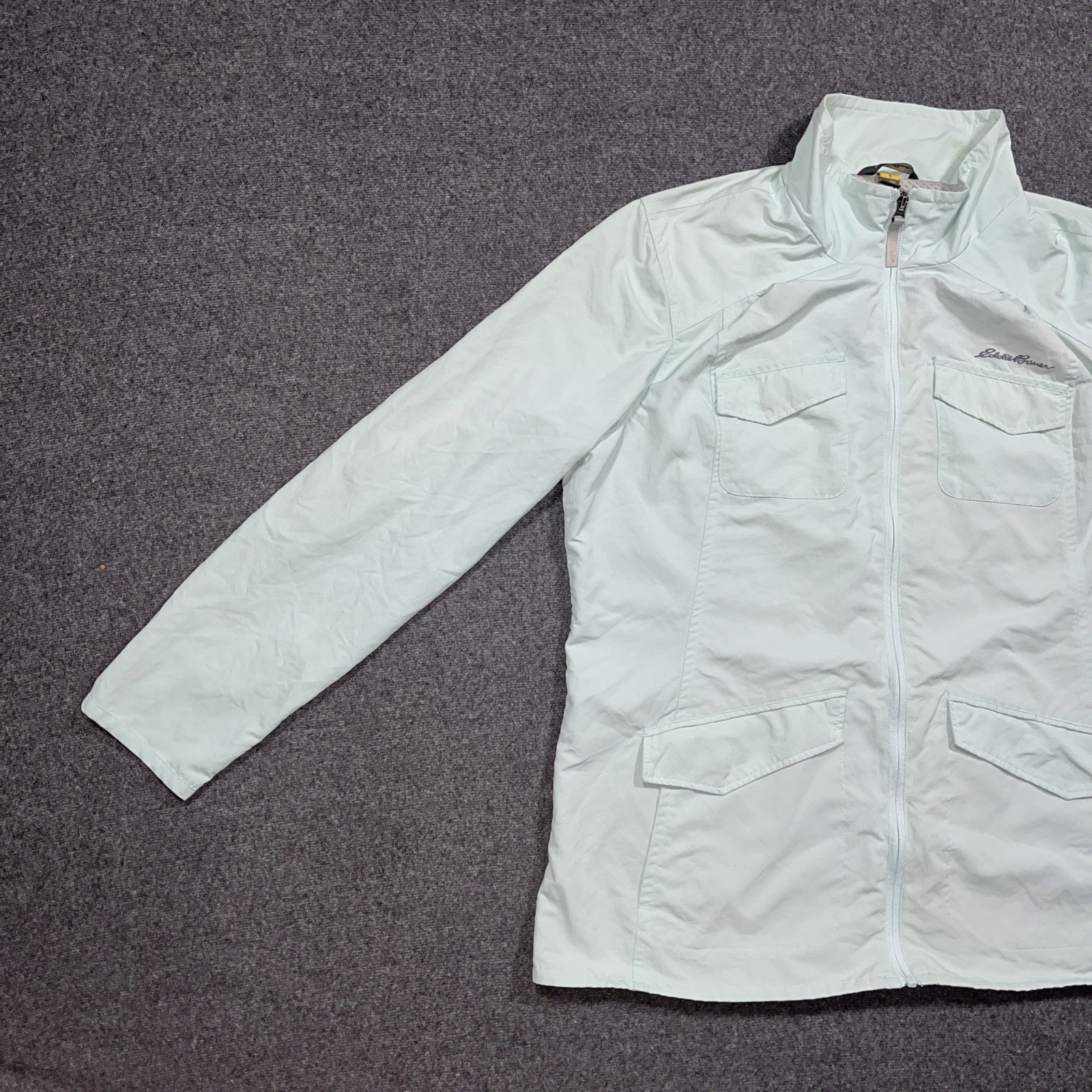 Eddie Bauer Travex Jacket Womens Seafoam Green  2XL Full Zip Windbreaker Coat