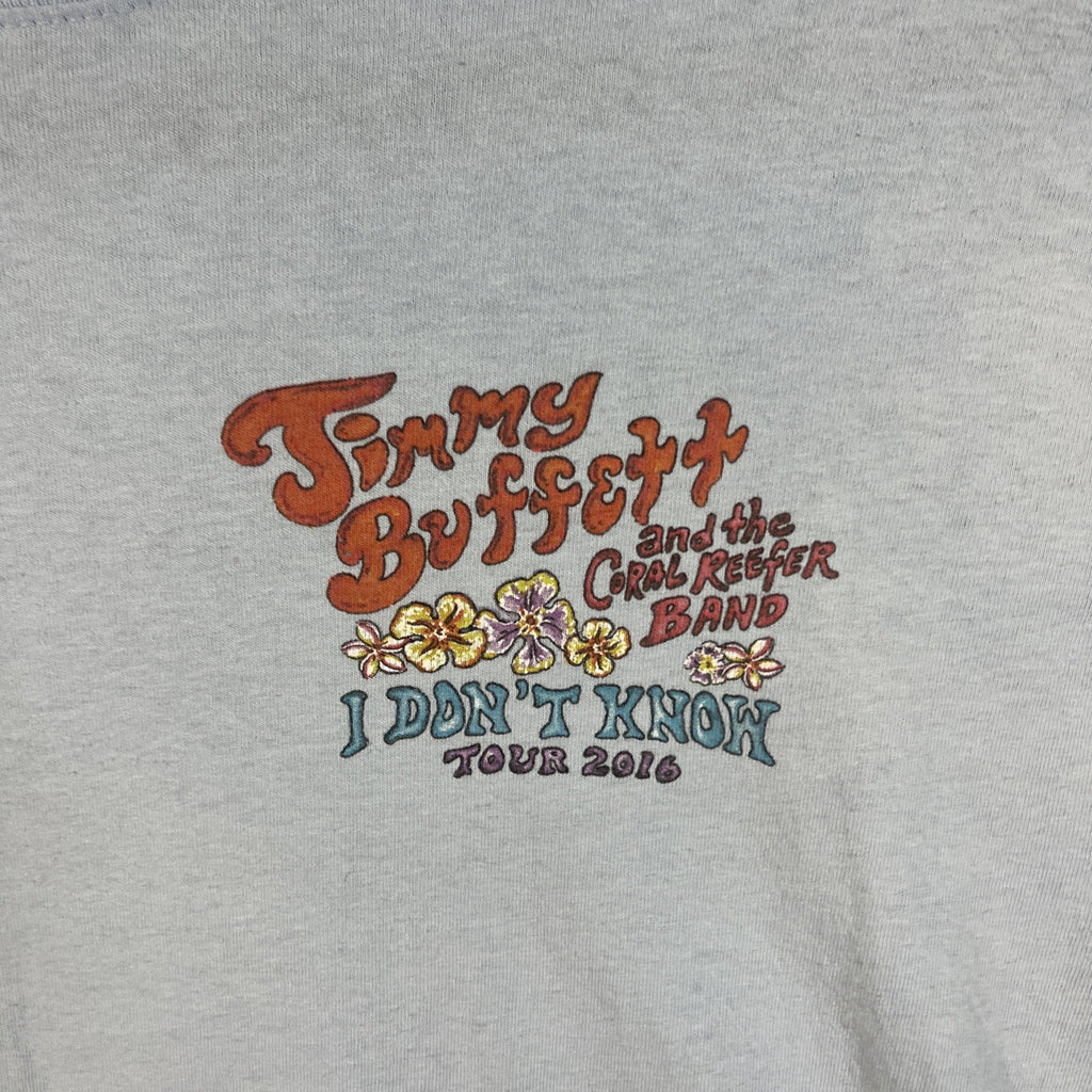 Jimmy Buffet and The Coral Reefer I Don’t Know Tour 2016 T Shirt M Men’s Blue 