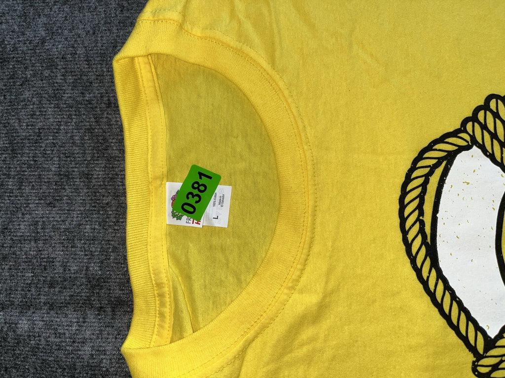 Pacifico Cerveza Shirt Size Large Yellow Short Sleeve Beer Logo Delta Pro Weight
