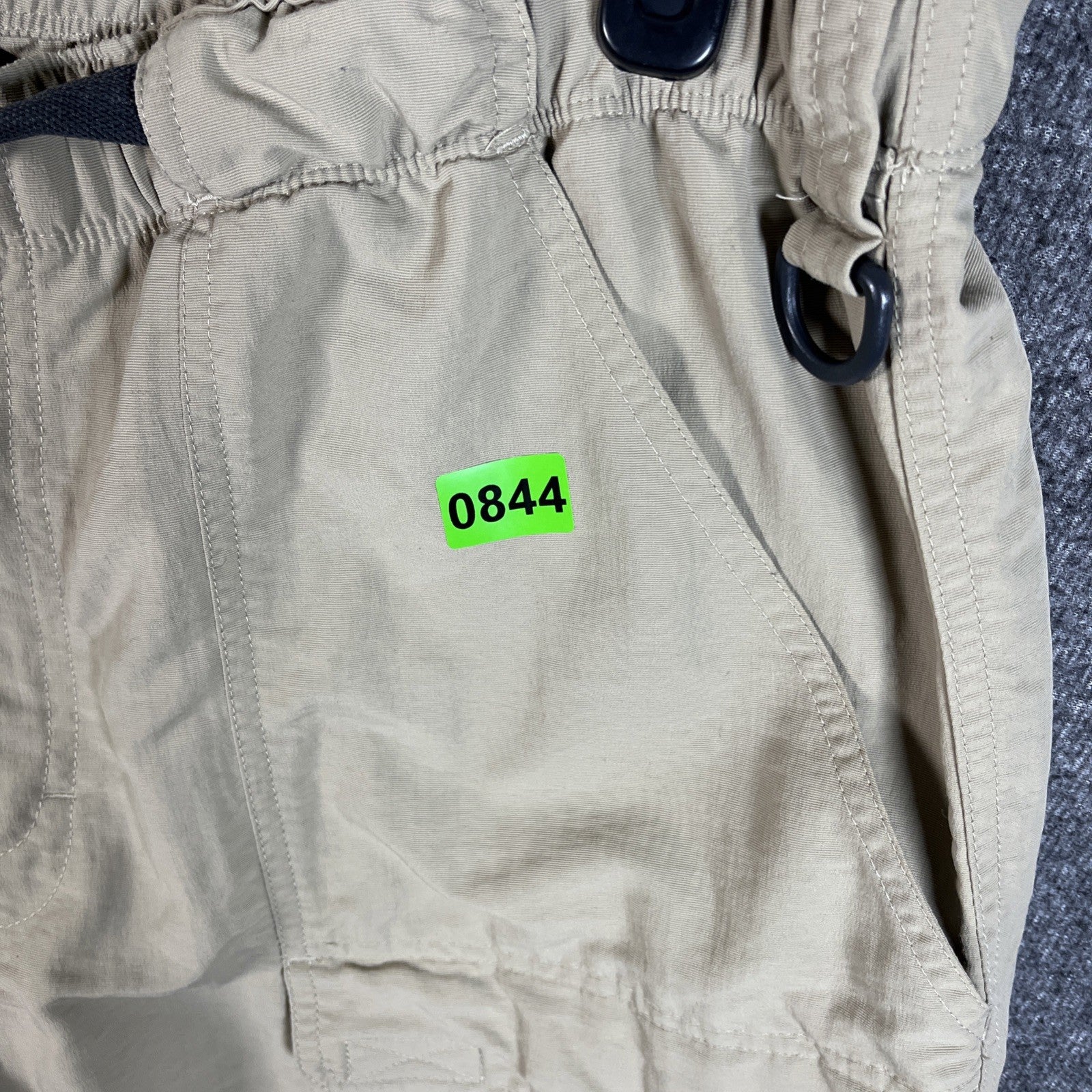 The North Face Tan Belted Nylon Convertible Hiking Cargo Pants/Short Men Size XL