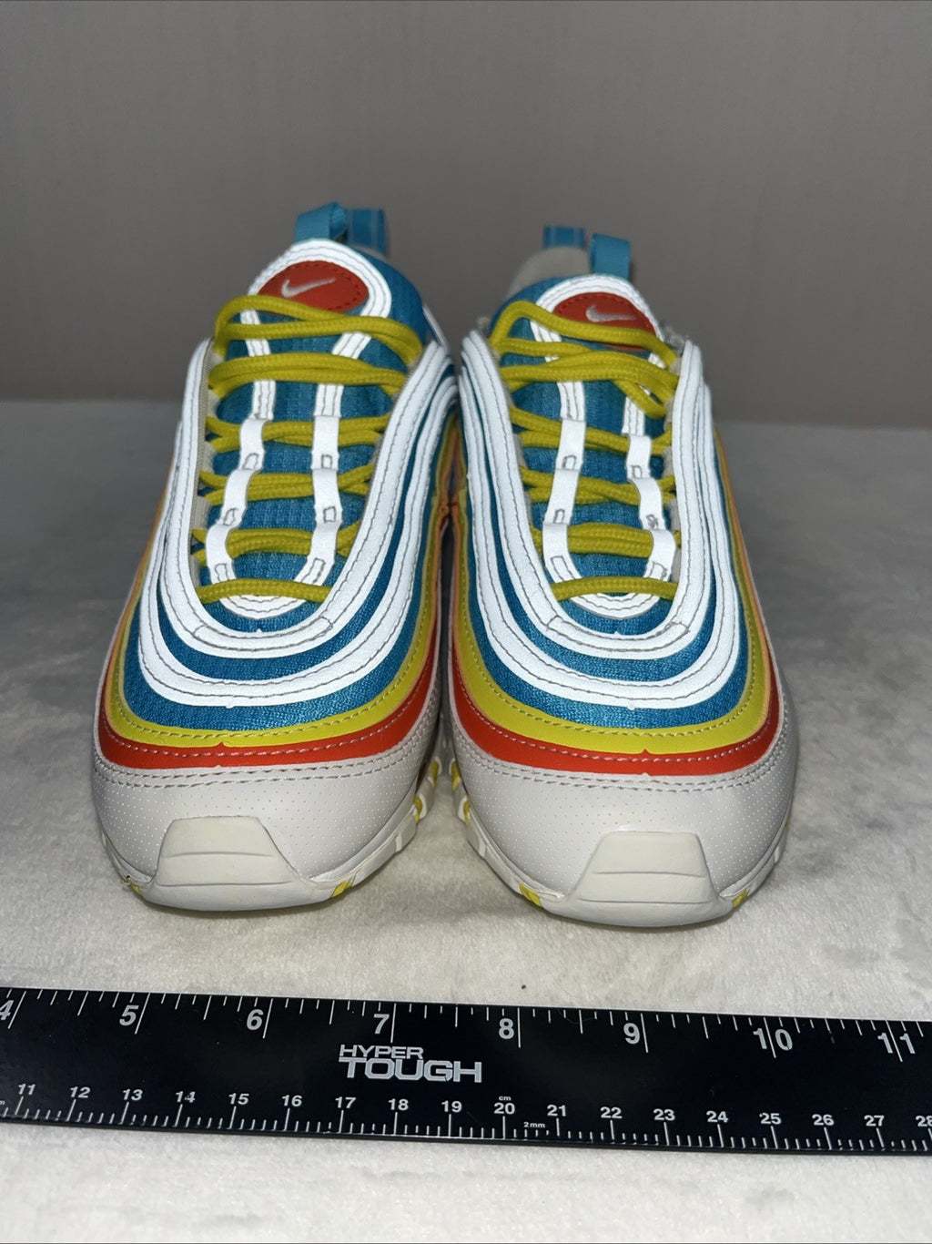 Nike Air max 97 Summer Pack Youth Size 4Y Green Yellow Blue Red White Good Cond
