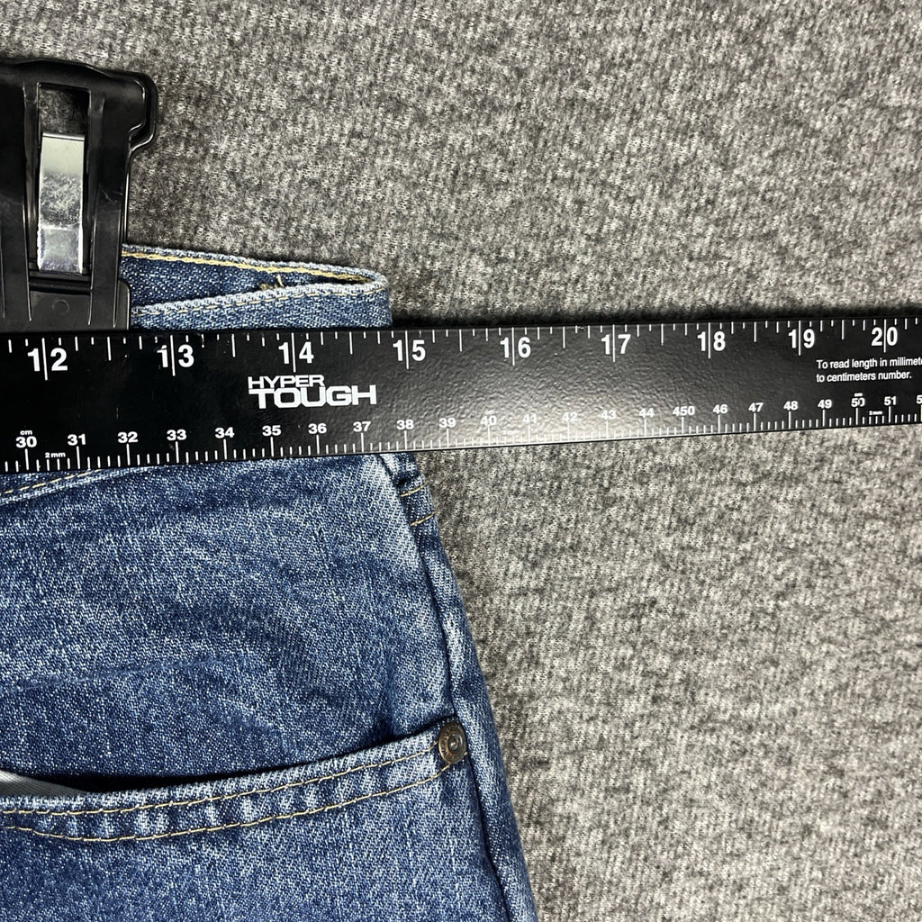 Wrangler premium denim men’s straight leg blue size 29×30 regular fit button zip