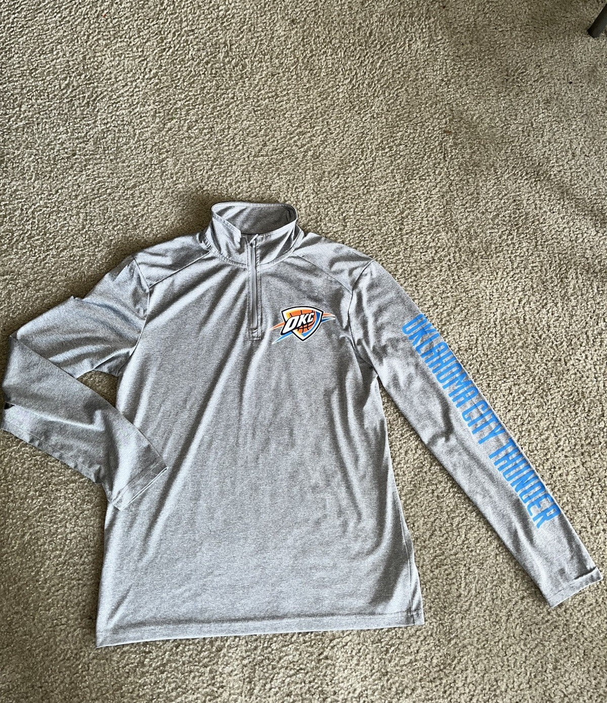 Small Dri Fit OKC Zip Up Turtle Neck