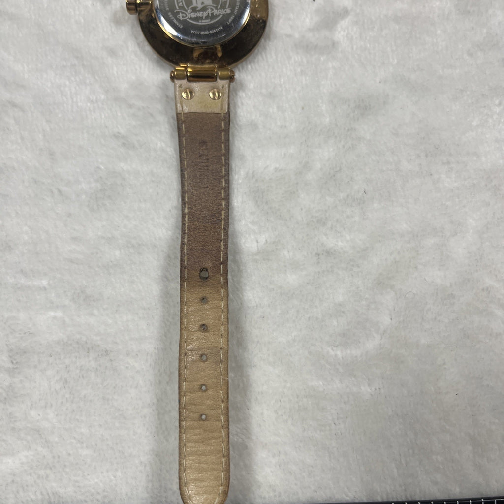 Disney Parks Minnie Mouse Leather Watch Stainless Steel Untested Women’s 