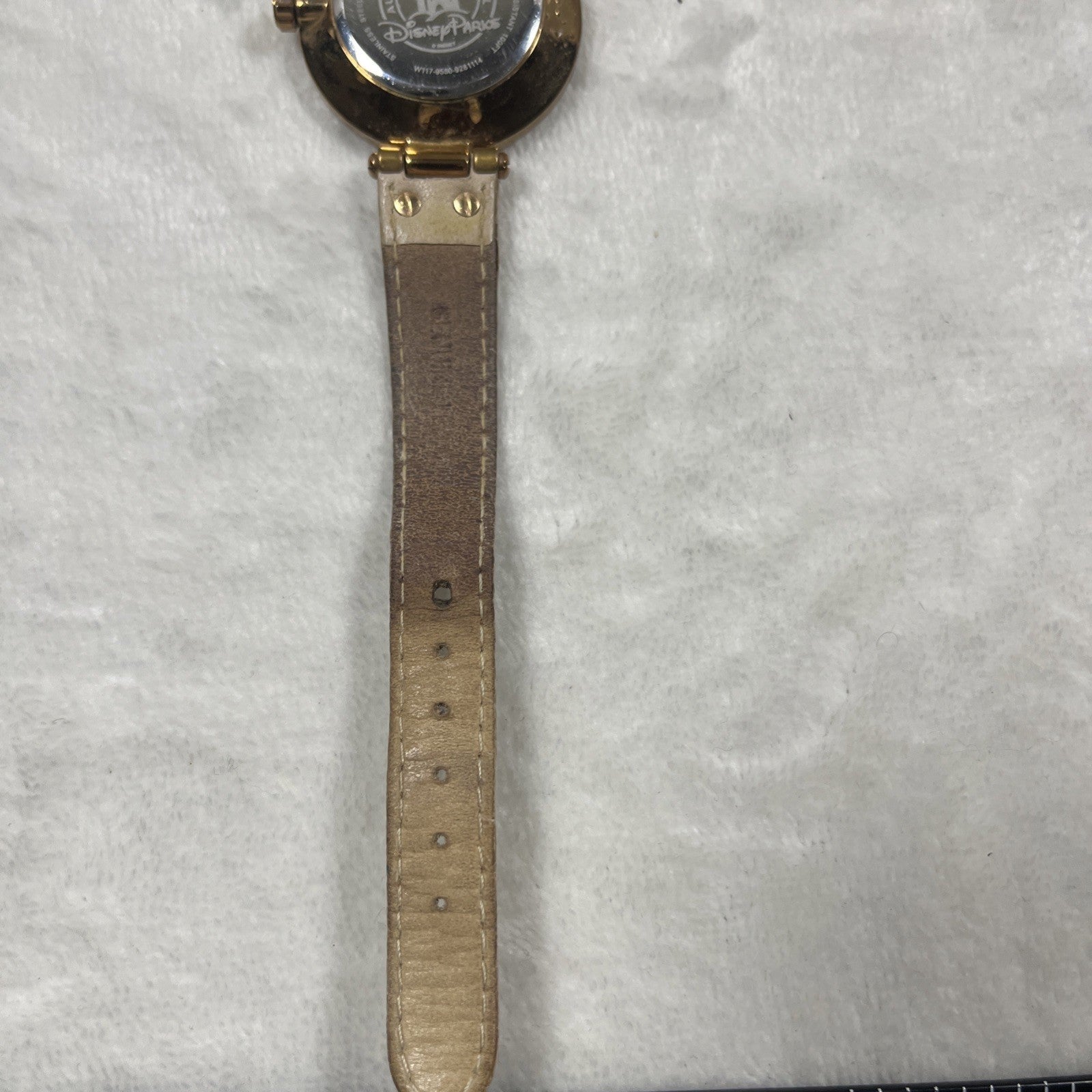Disney Parks Minnie Mouse Leather Watch Stainless Steel Untested Women’s 