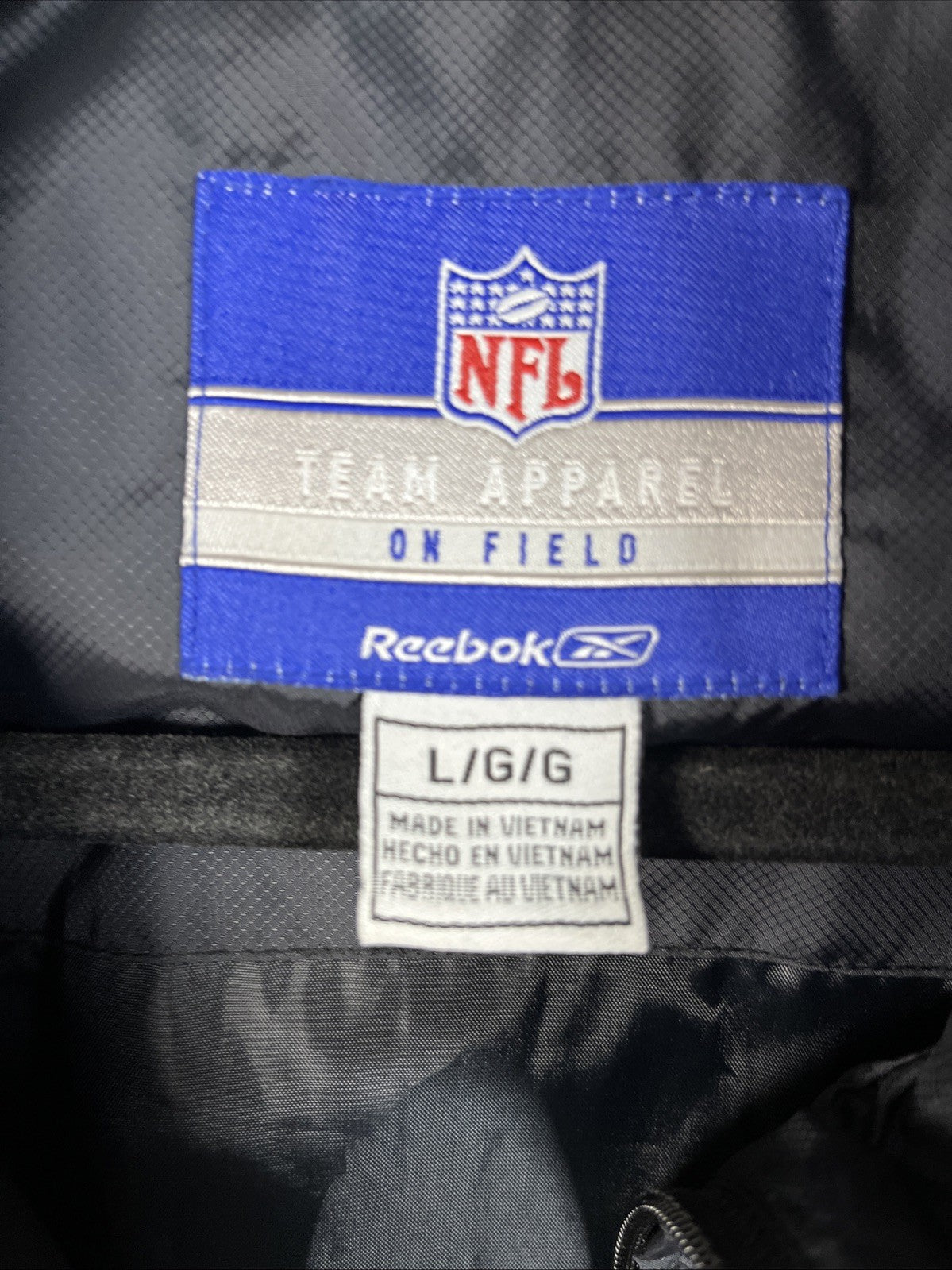 Pittsburgh Steelers Reebok 1/4 Zip Jacket Size Large Pullover Black Yellow