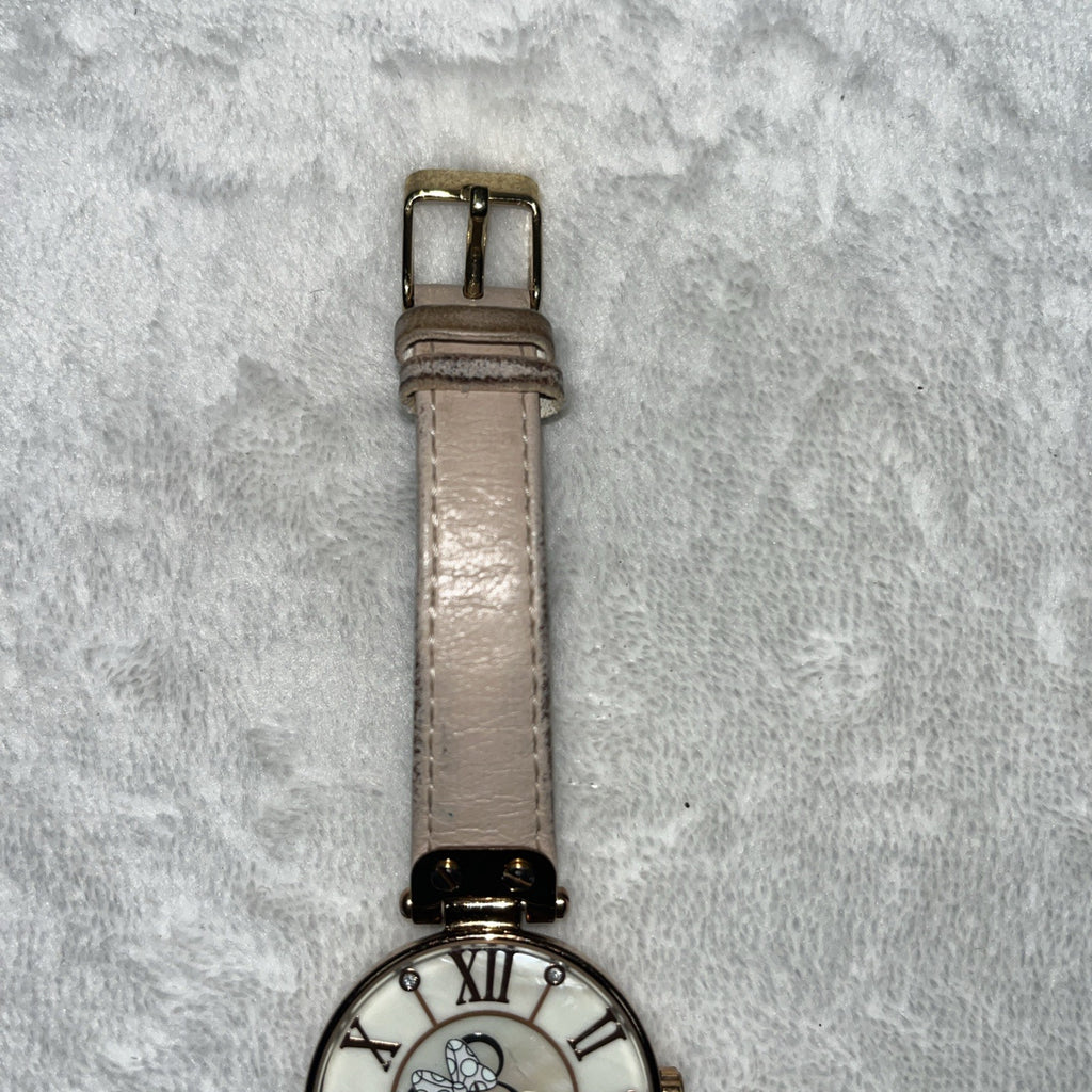 Disney Parks Minnie Mouse Leather Watch Stainless Steel Untested Women’s 