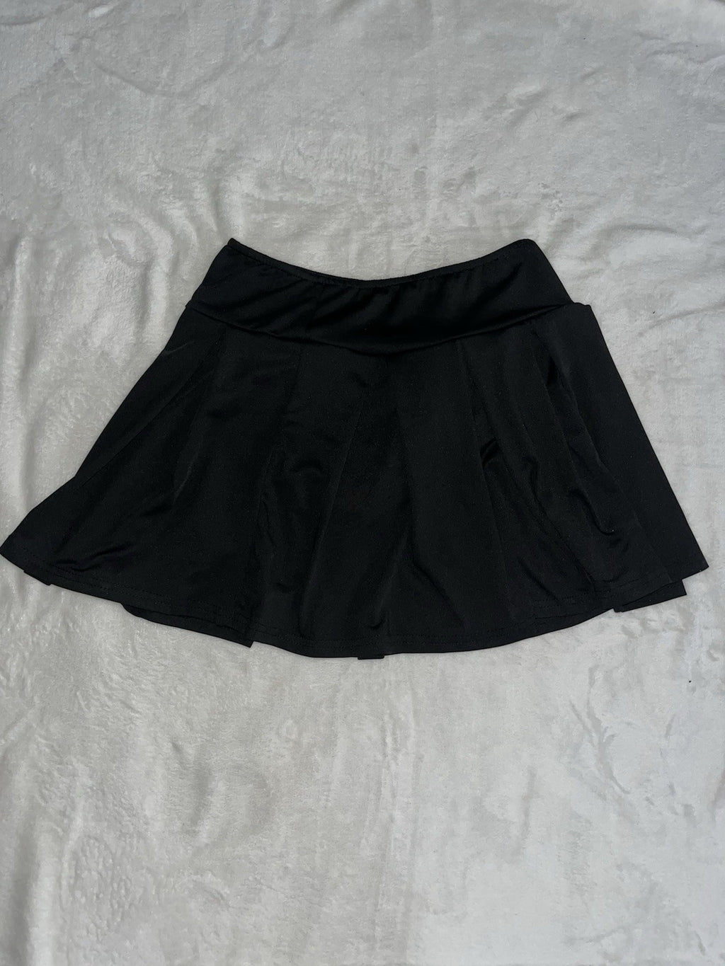 Black Ruffle Mini Skirt / Skort, Size Small