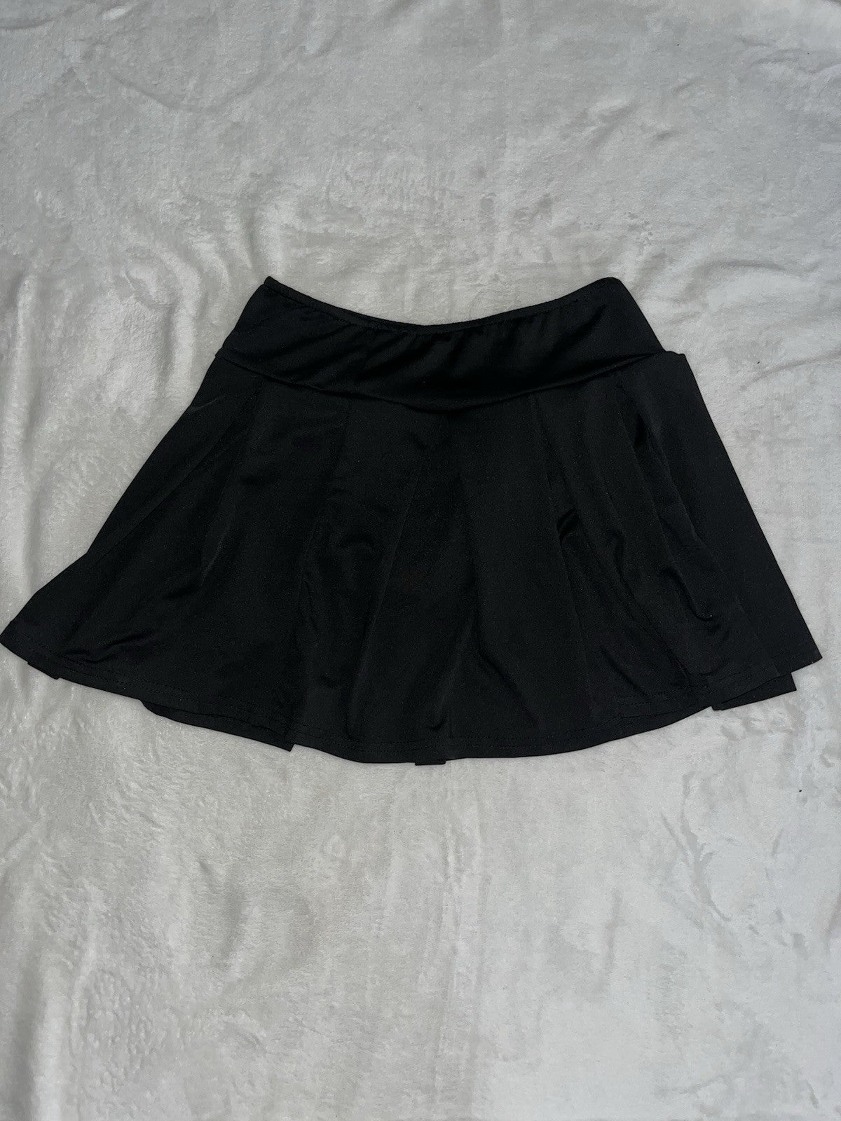Black Ruffle Mini Skirt / Skort, Size Small
