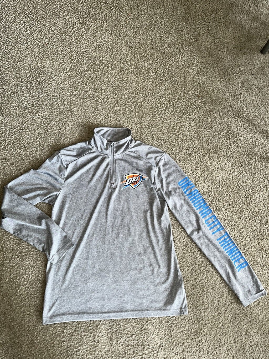 Small Dri Fit OKC Zip Up Turtle Neck