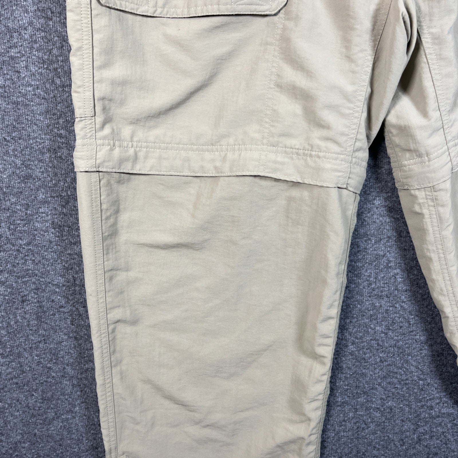 The North Face Tan Belted Nylon Convertible Hiking Cargo Pants/Short Men Size XL