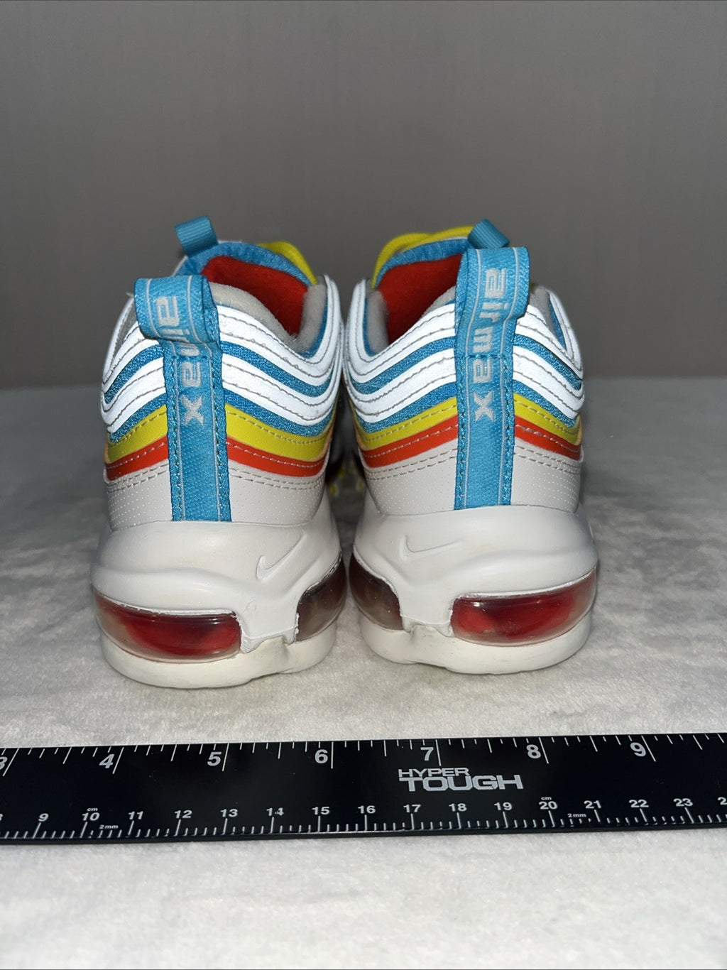 Nike Air max 97 Summer Pack Youth Size 4Y Green Yellow Blue Red White Good Cond