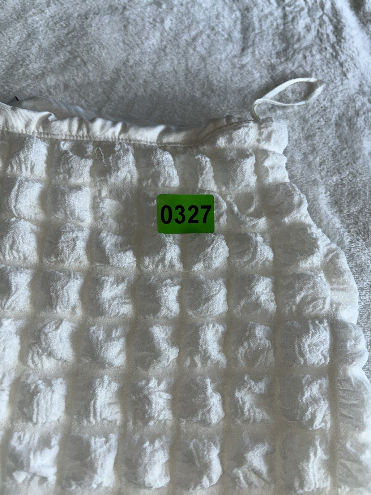 Fashion Nova Women’s  Waffle Print Skirt White M Mid Length 