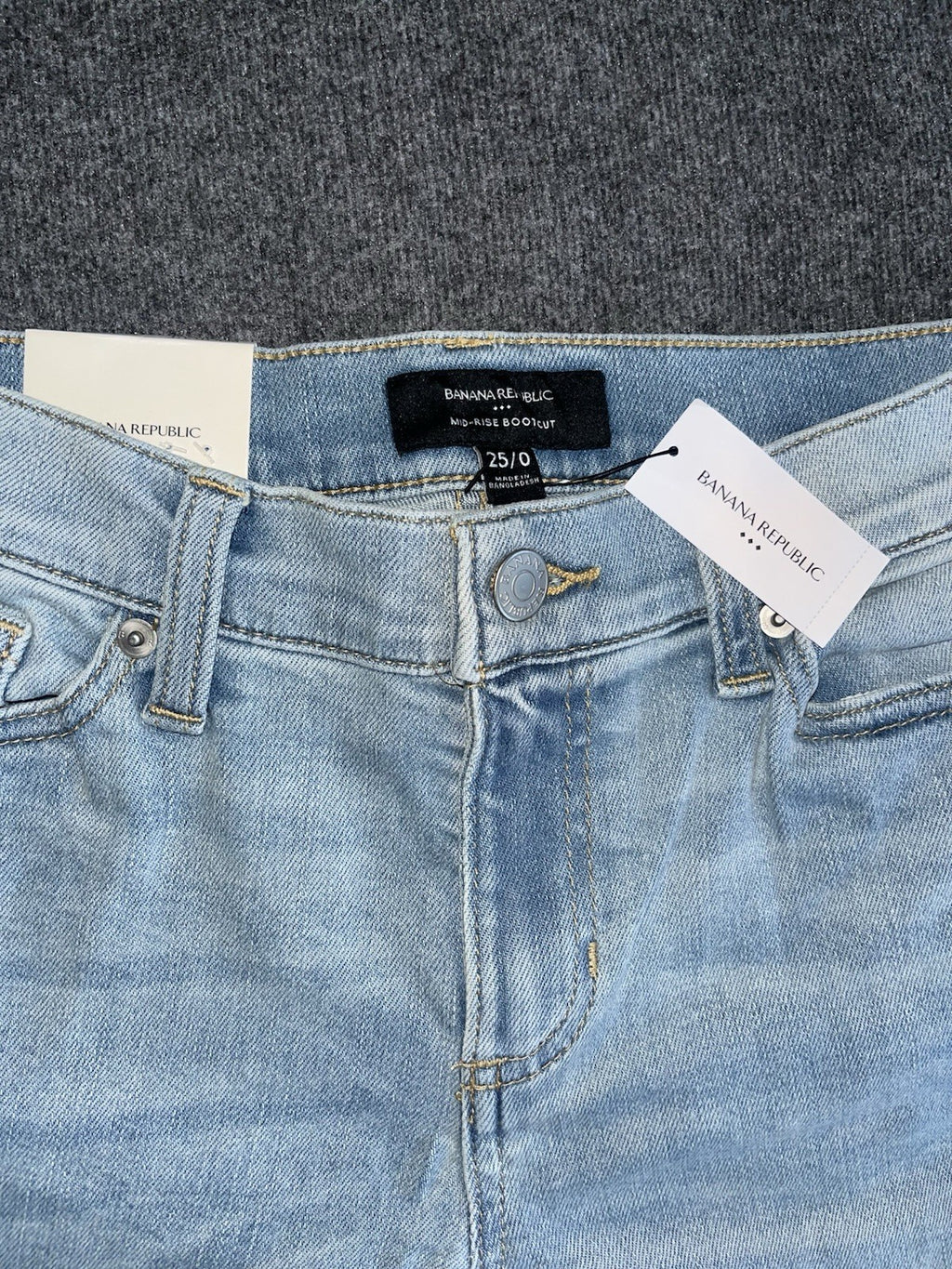 Banana Republic Women’s Jean Mid Rise Bootcut Denim 26/0 Button Zipper 