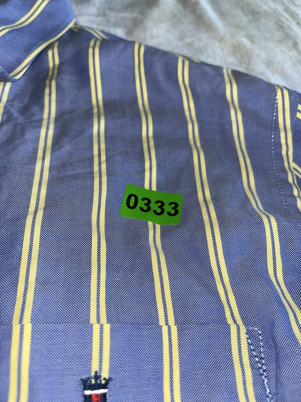 Louis Philippe Slim Fit shirt Men’s Large Blue Striped 