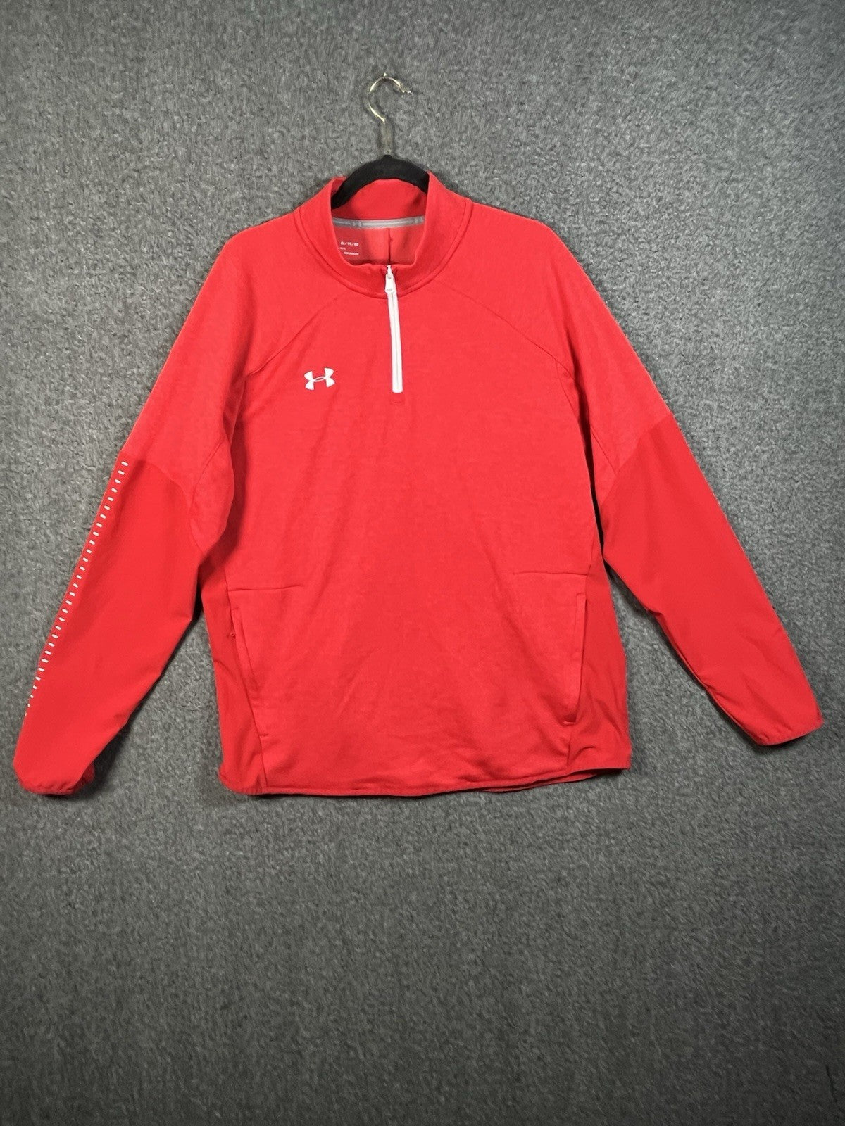 Under Armour Men's Qualifier Hybrid 1/4 Zip Long Sleeve in red XL Cold gear 