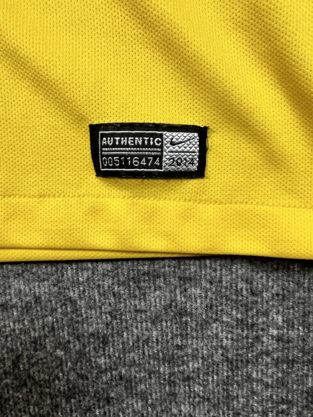 VTG Nike Brazil Nation Football Team PELE number 10 Jersey 2XL Dri Fit Yellow 
