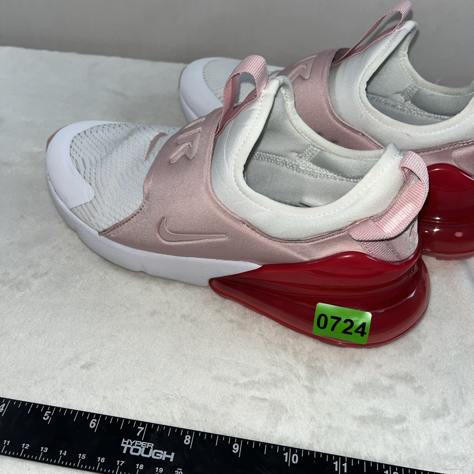 Size 7Y- Nike Air Max 270 Extreme Low White Pink Glaze