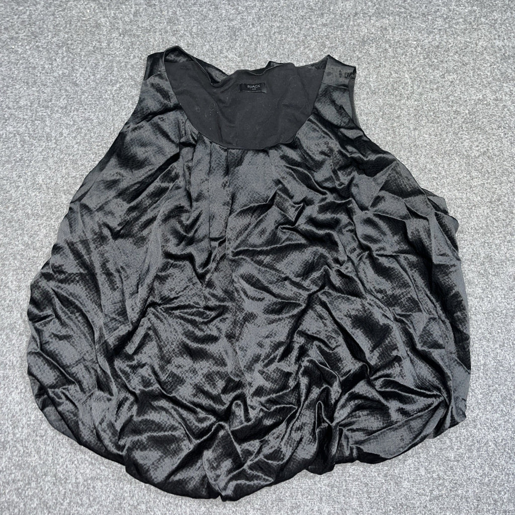 Bllack Noir Womens Tank Top Silk Blend Size Small Loose Fit Scoop Neck Pullover